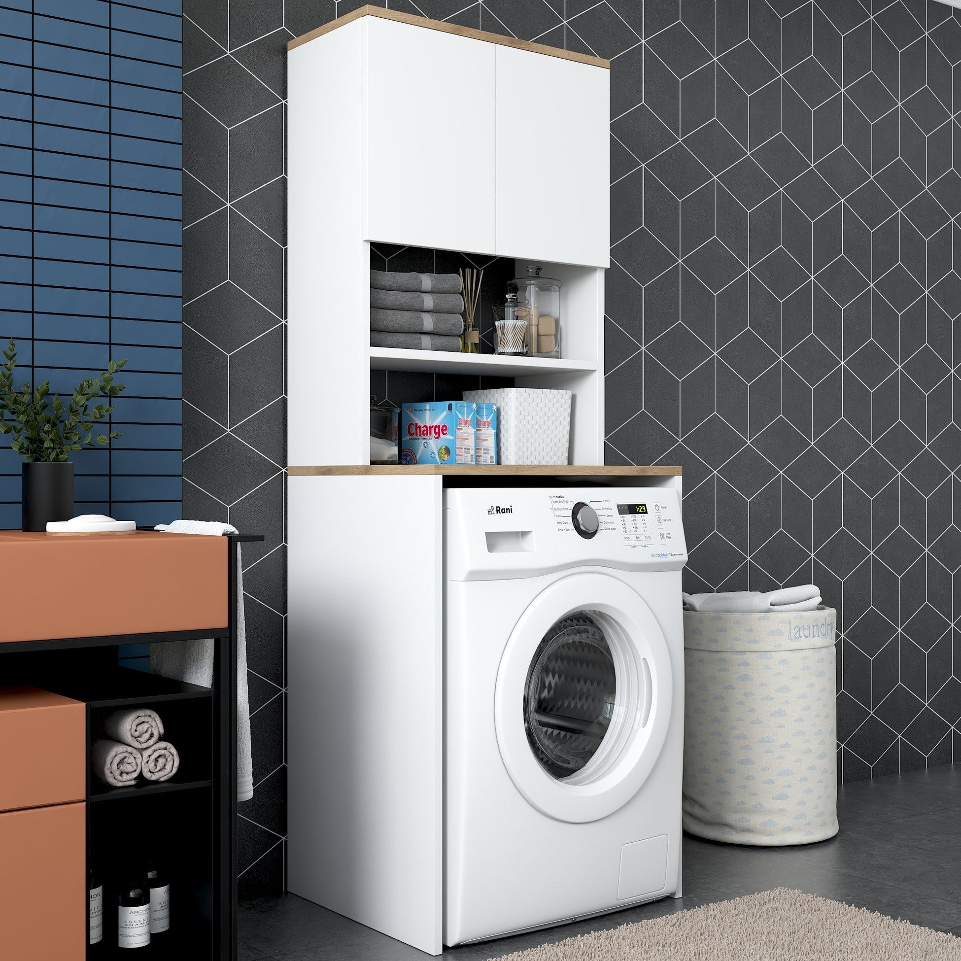 Armoire pour machine à laver KD101 - 1950 - Walnut