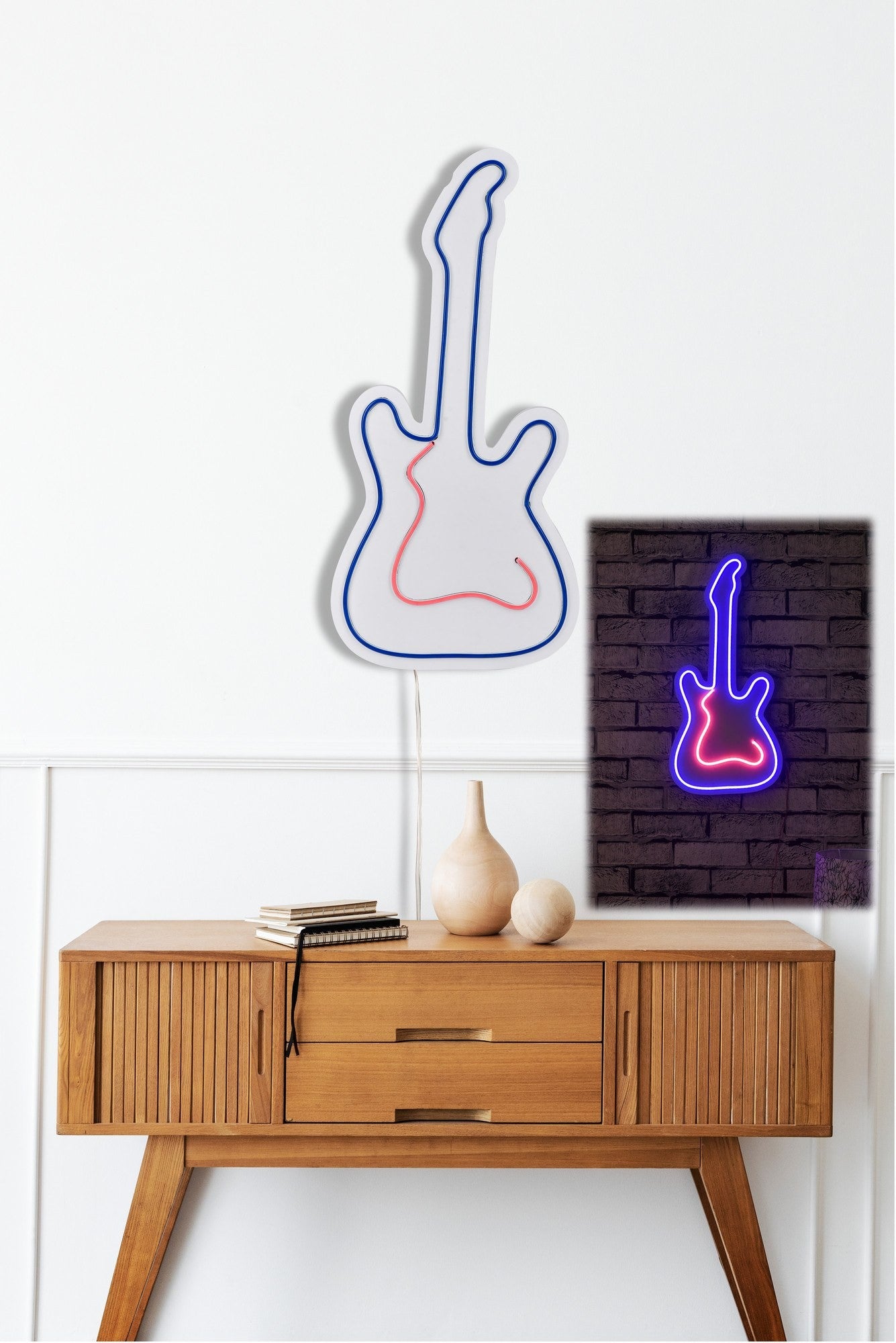 Éclairage LED en plastique décoratif Guitar - Blue
Pink