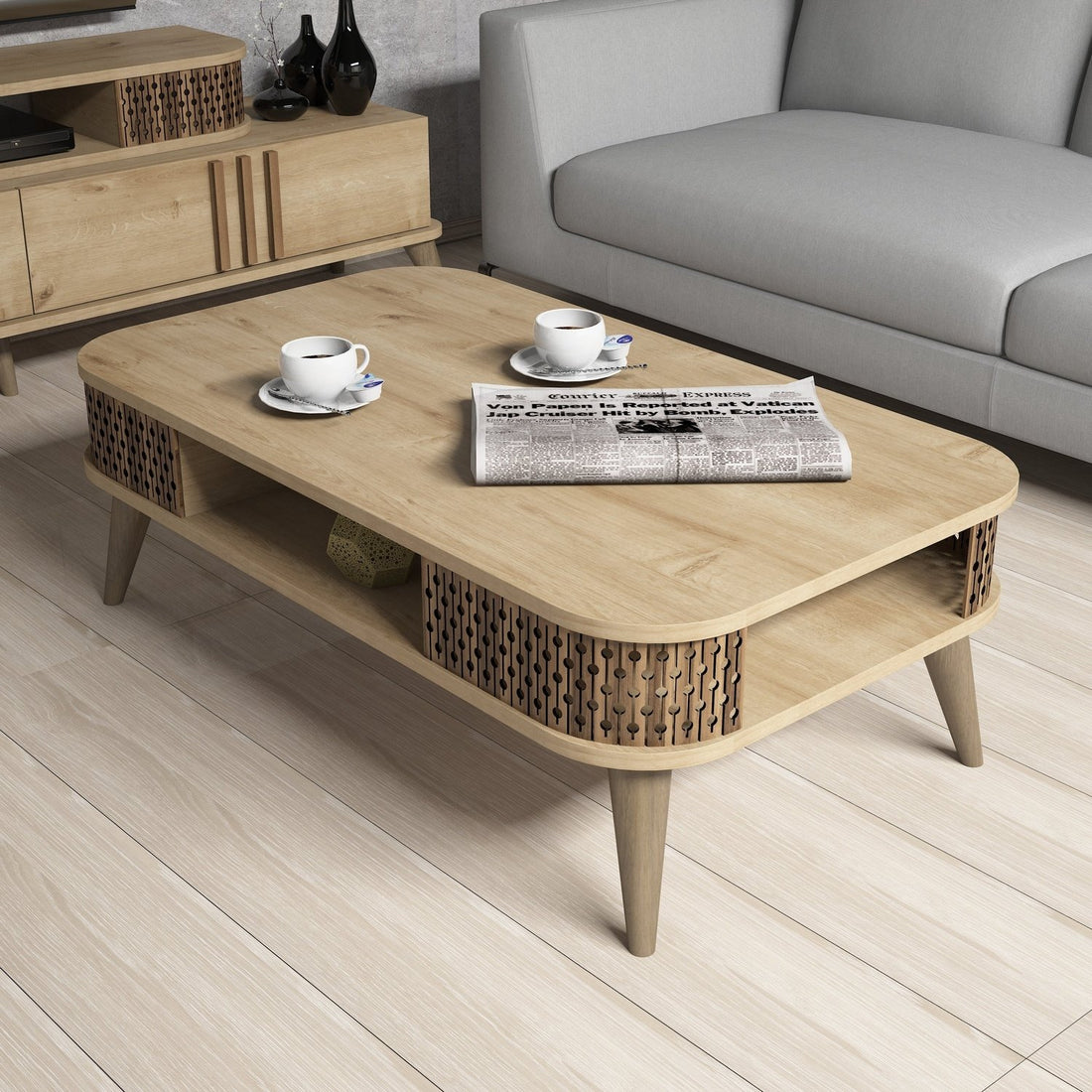 Ensemble de meubles de salon Eylül - Oak