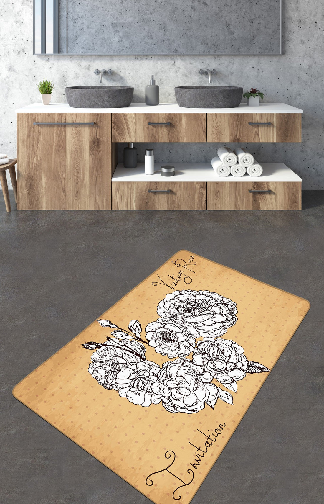 Tapis de bain Vintage Roses (70 x 120)