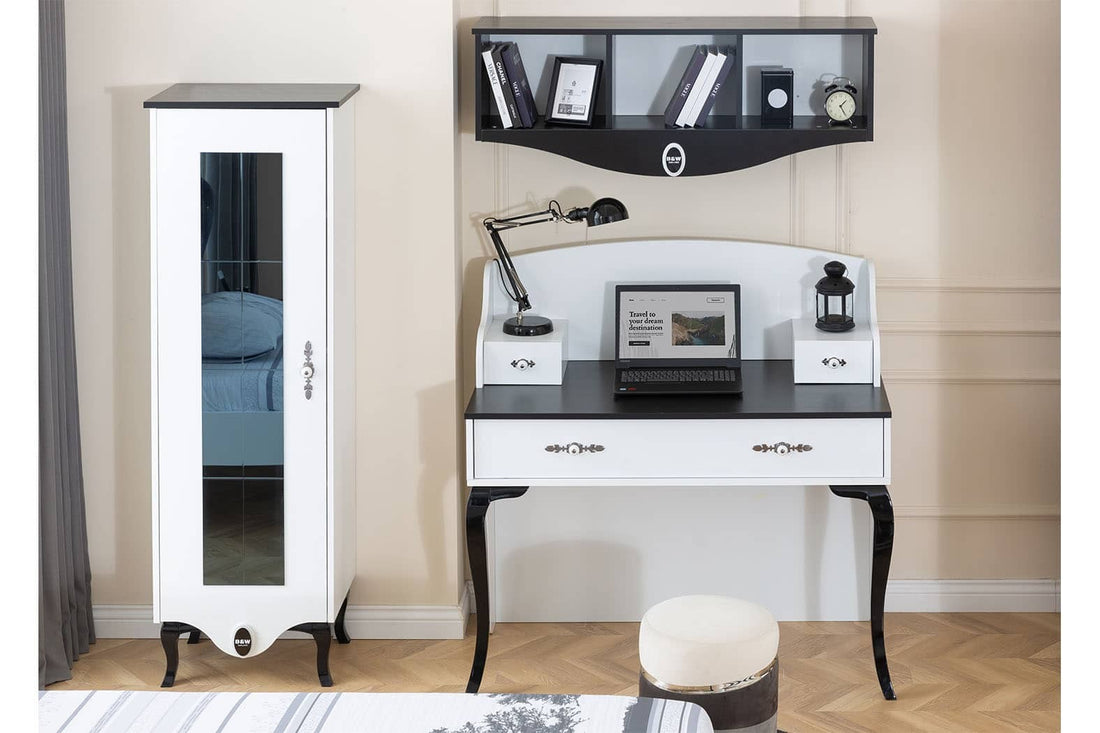 Black And White Ensemble chambre enfant/ado complète (6 éléments)