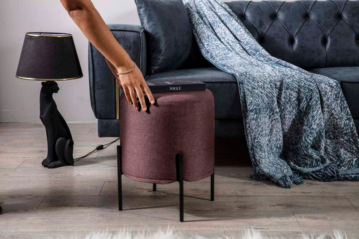 Norm Pouf Rose Framboise