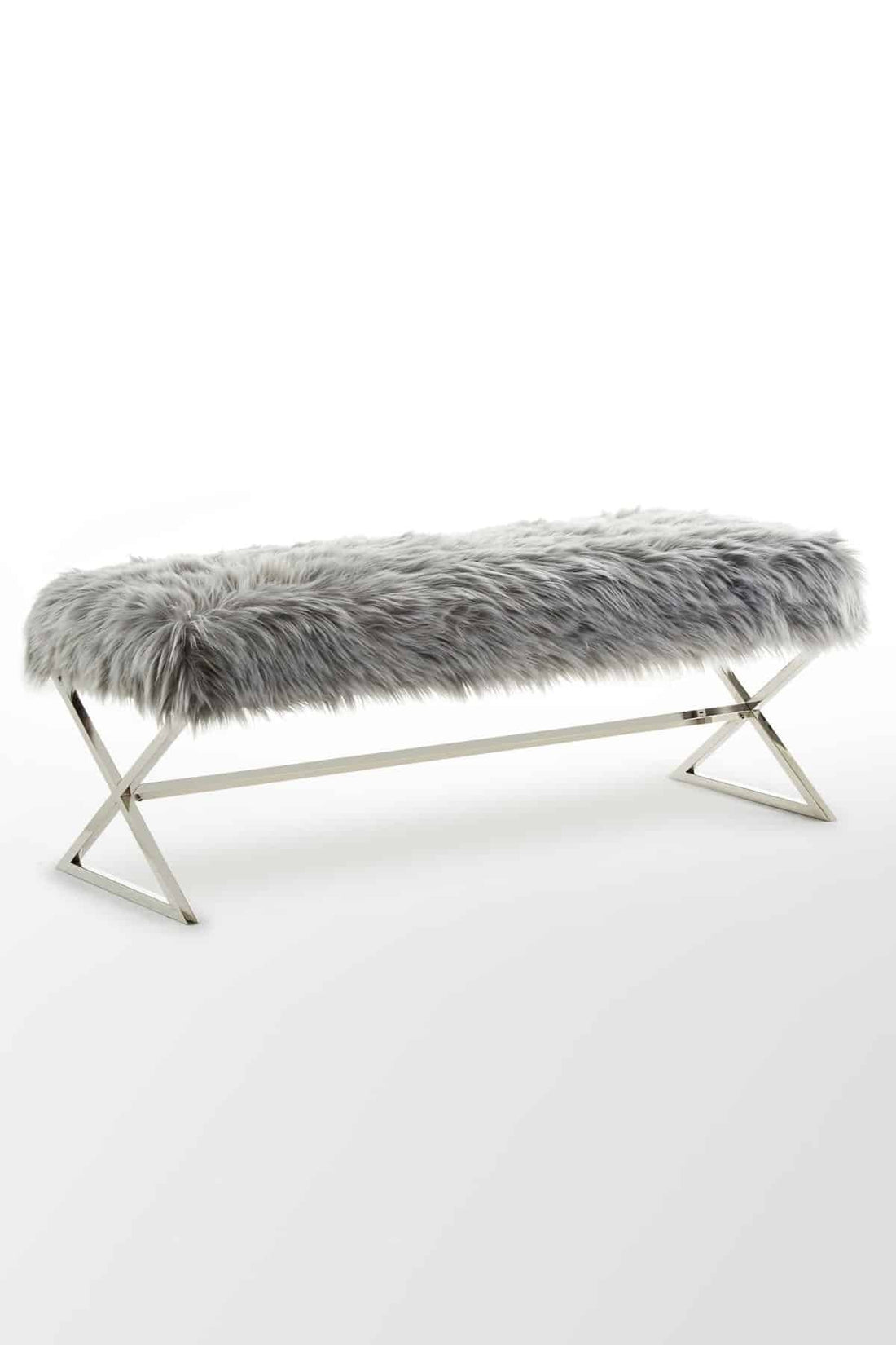 Luxury Banc peluche anthracite