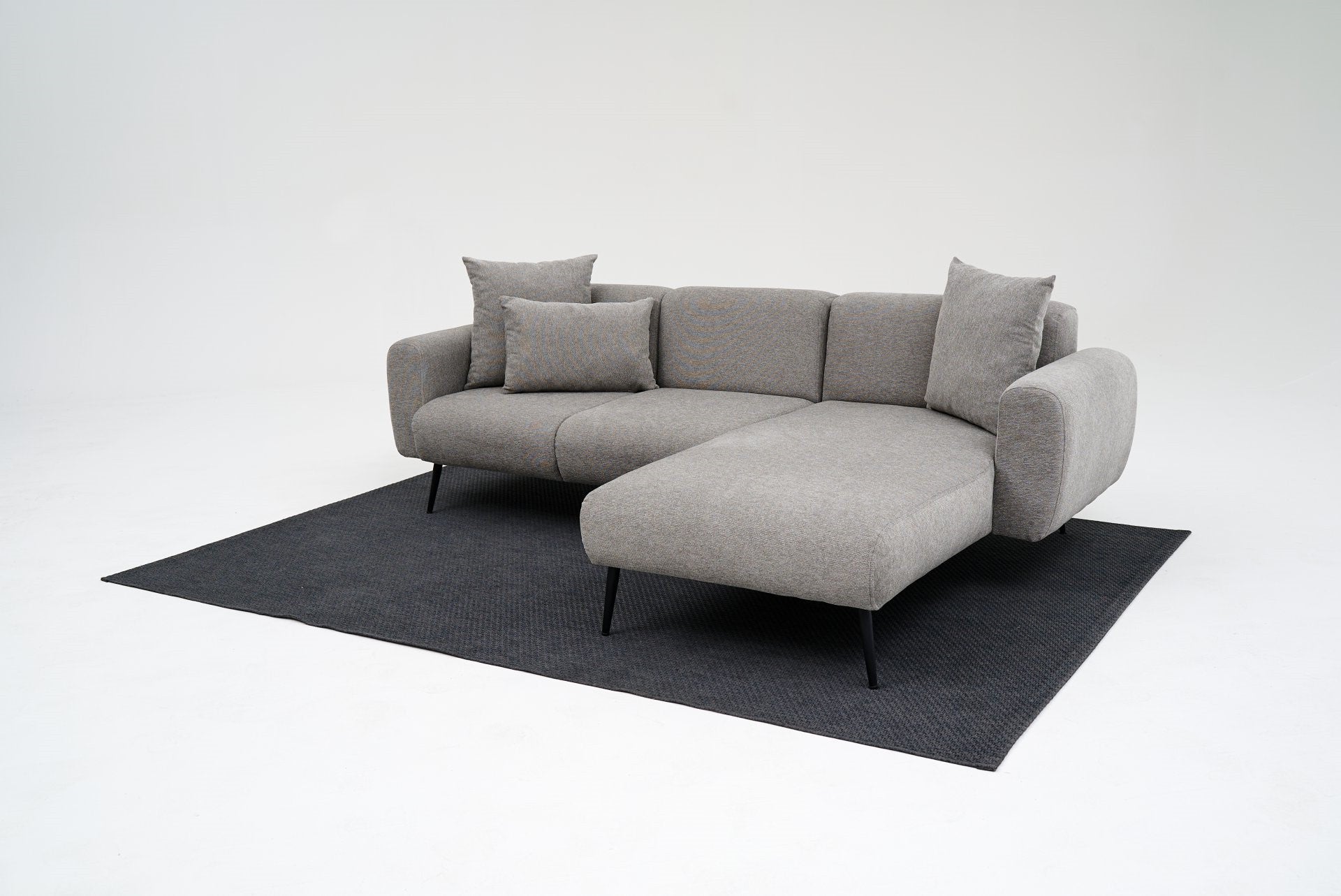 Canapé d'angle à droite Imos Tissu Gris clair