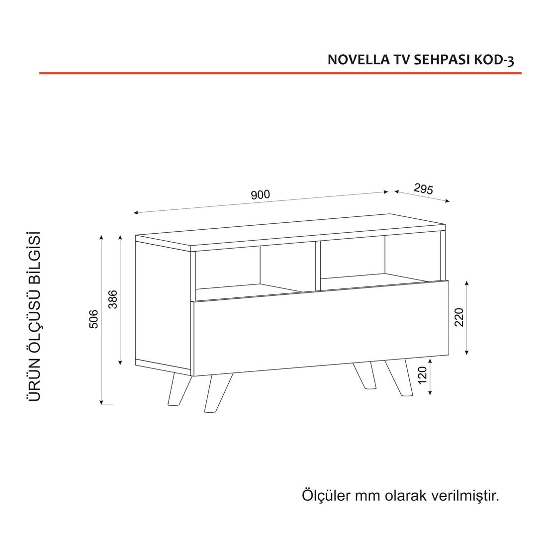 Meuble TV Novella K3 - White, Walnut