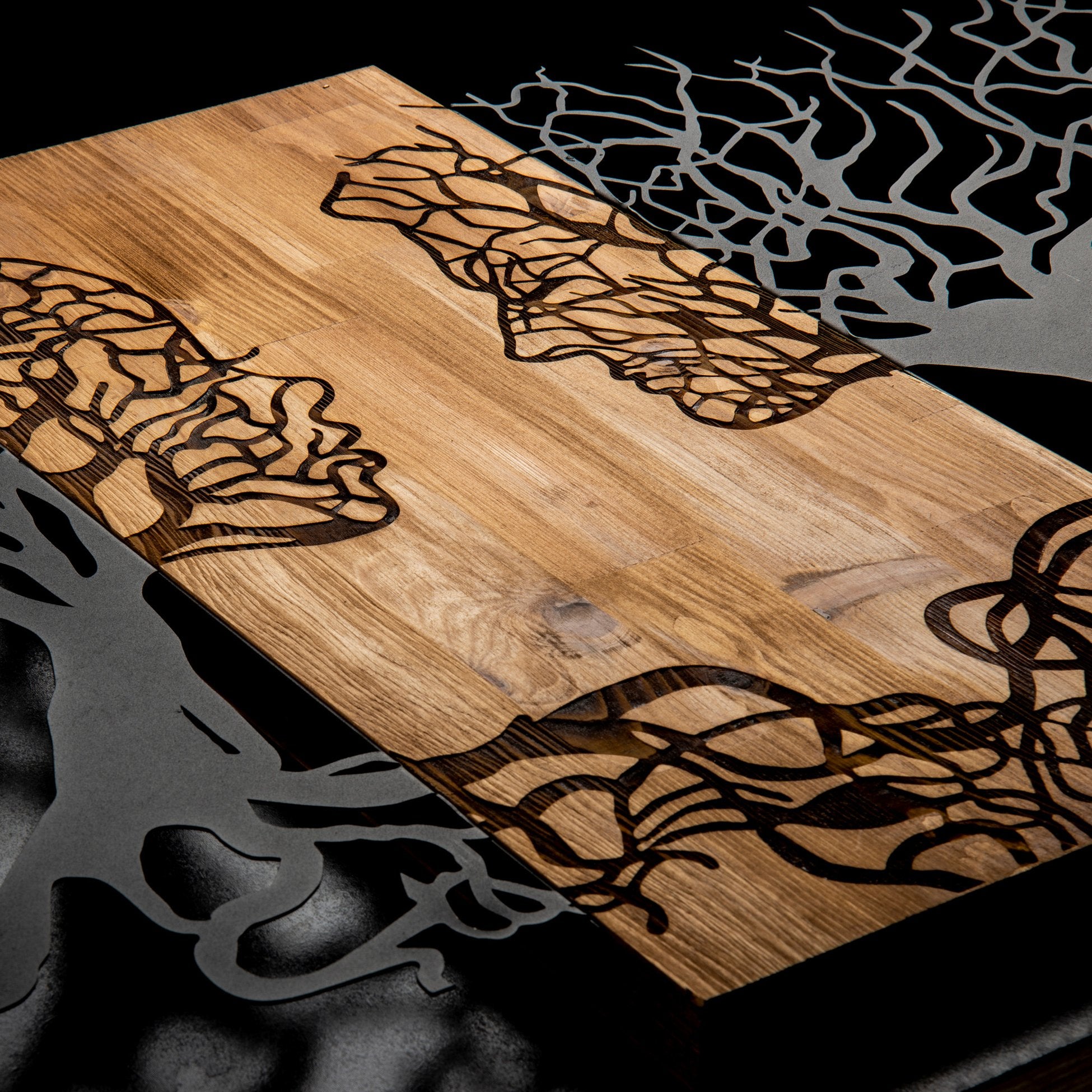 Accessoire mural en bois décoratif Tutku