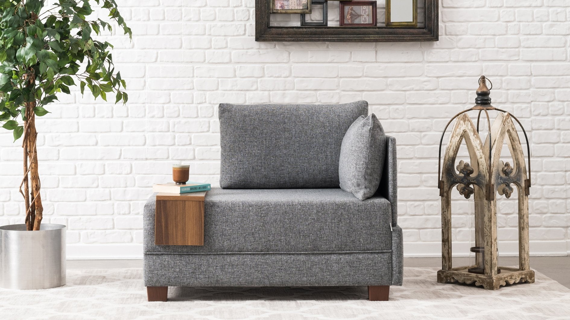 Canapé 1 place Fly Armchair Right - Grey