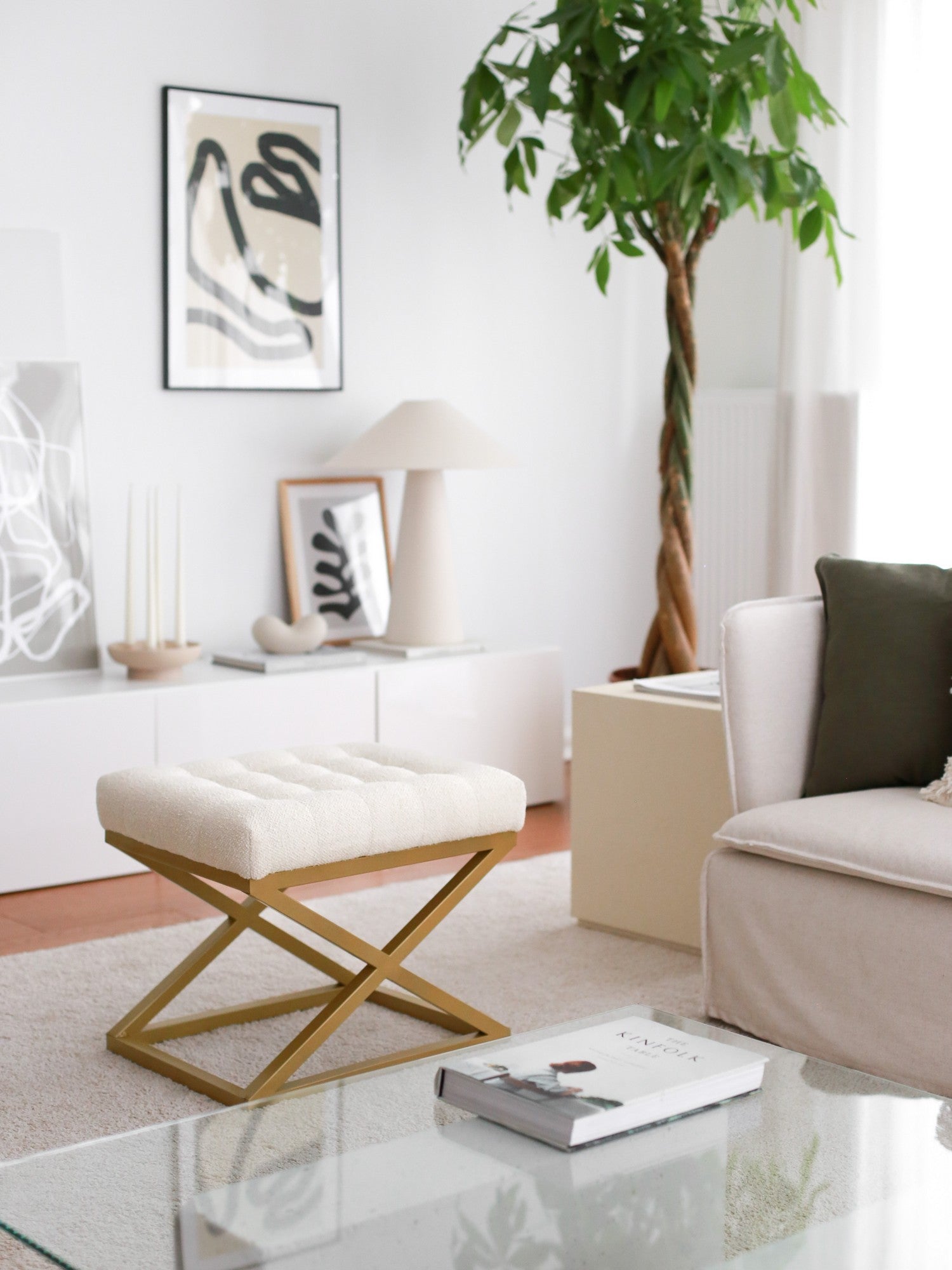 Pouf Altin Capraz - Cream