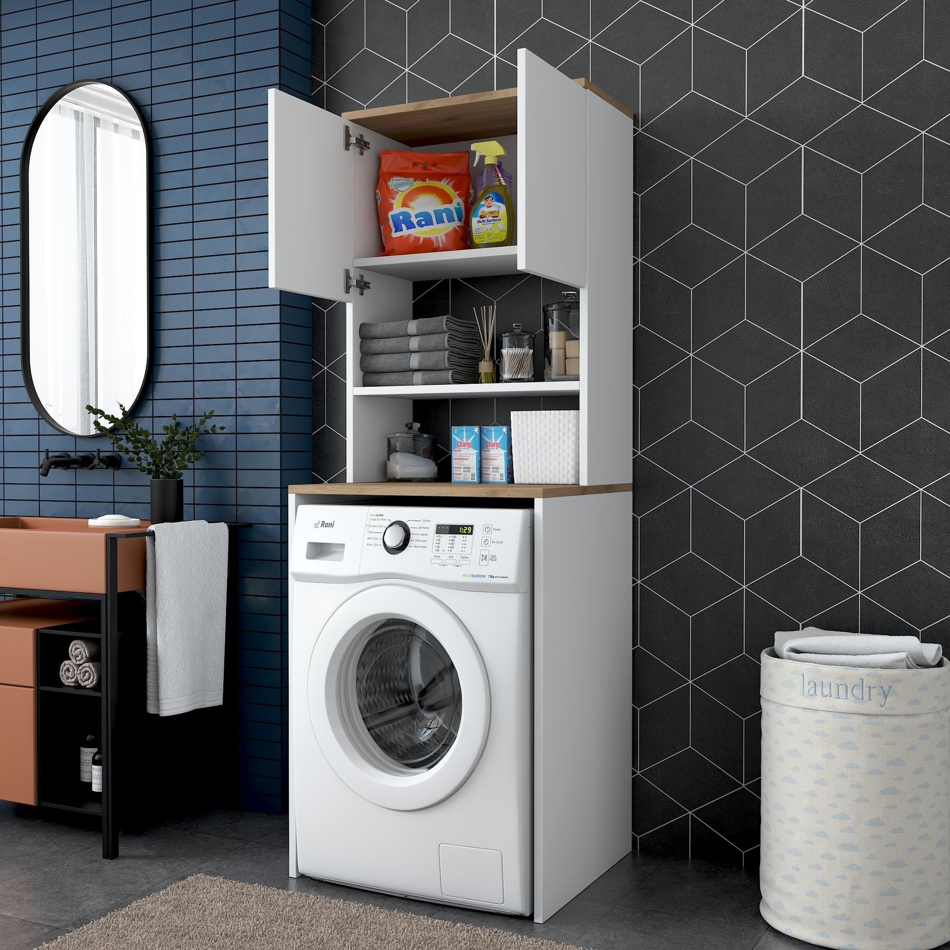 Armoire pour machine à laver KD101 - 1950 - Walnut