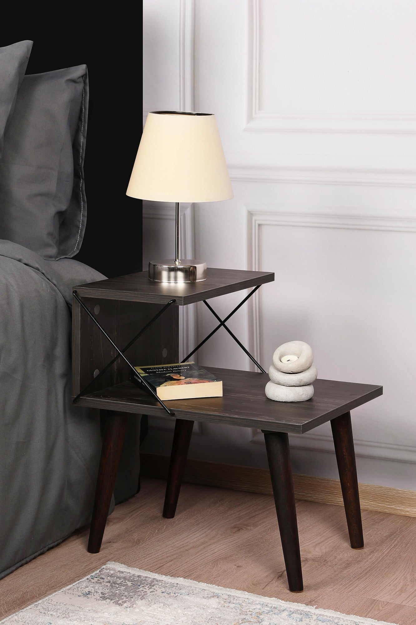 Table de chevet Cross - Dark Brown