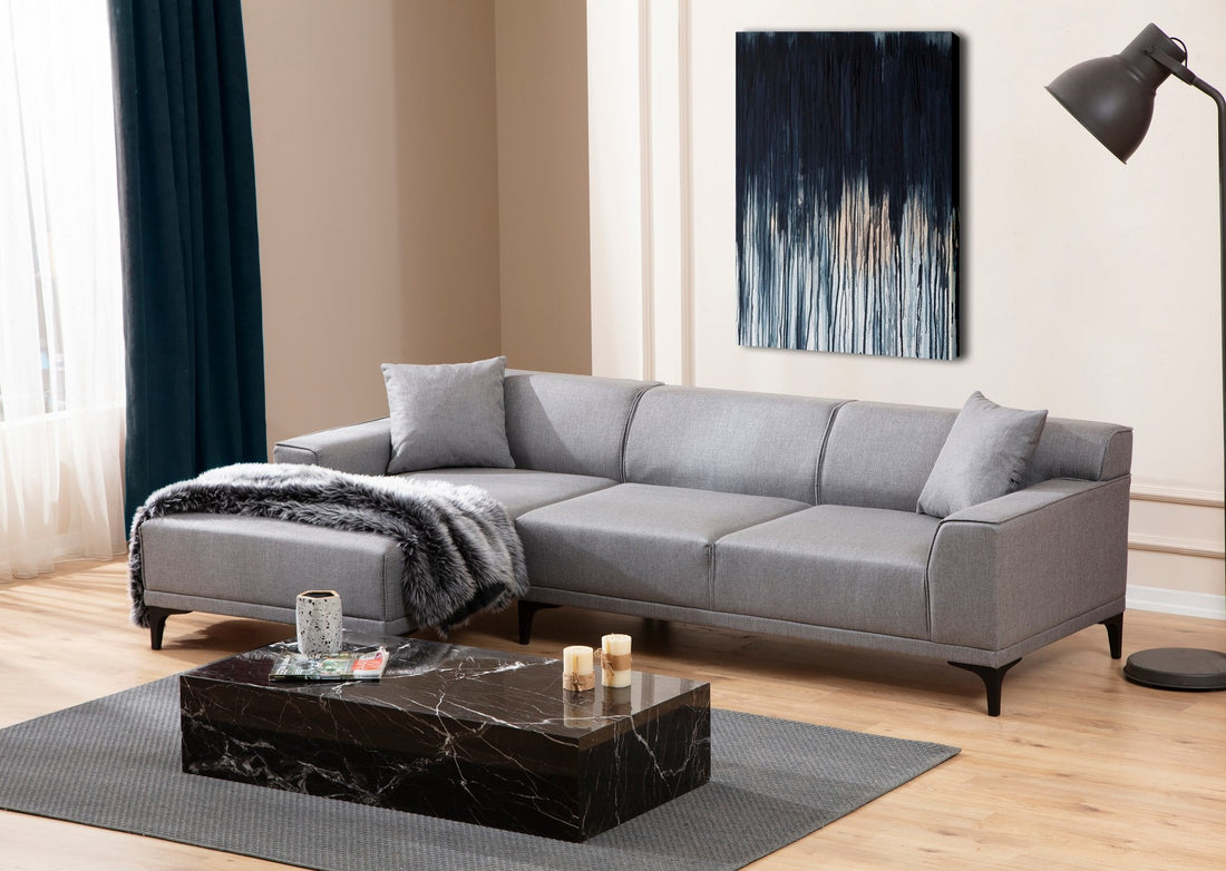 Canapé d'angle Petra L Corner - Light Grey