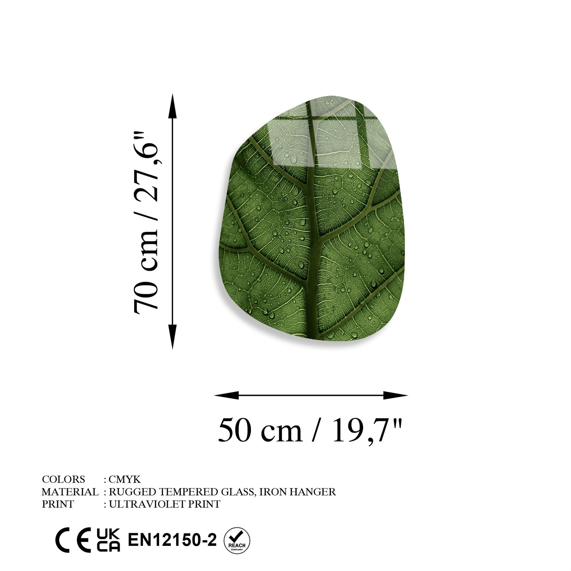 Peinture en verre trempé décoratif UV-1099 - 50 x 70