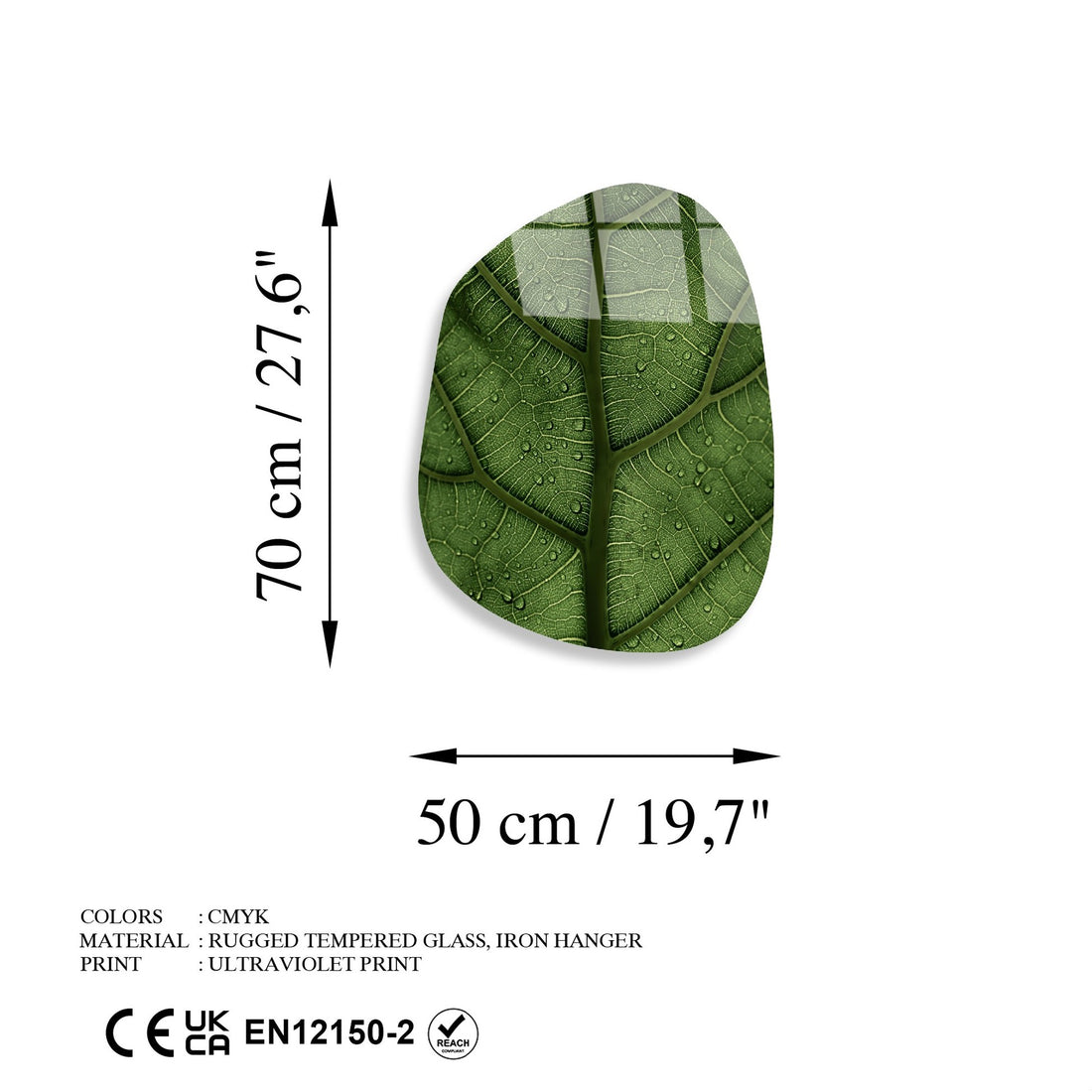 Peinture en verre trempé décoratif UV-1099 - 50 x 70