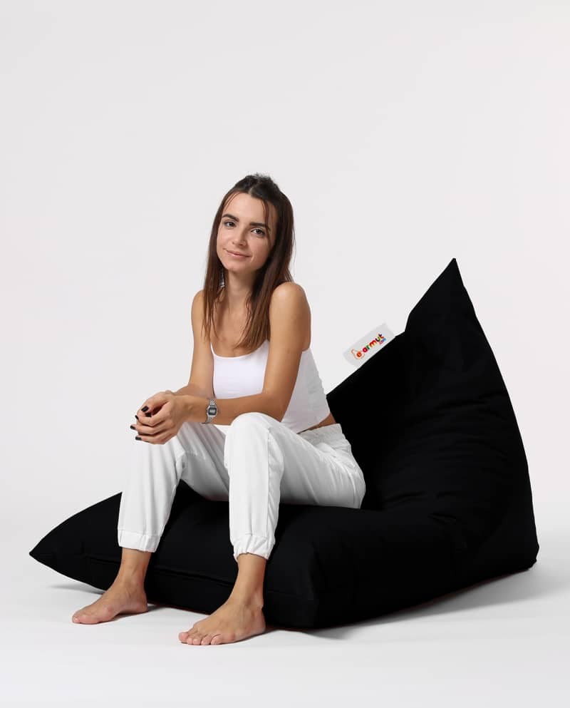 Pouf / coussin de sol triangle Gilka 90x145cm Tissu Piramit