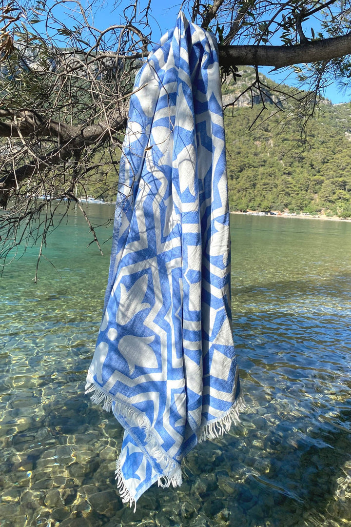Fouta (serviette de plage) Lalezar - Blue