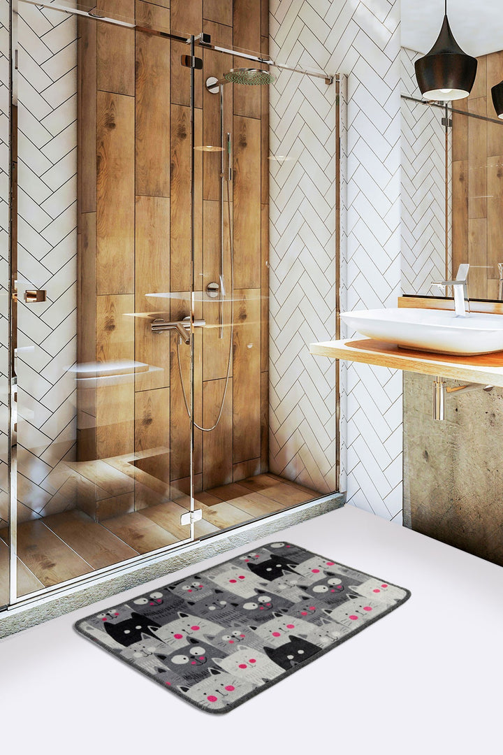 Tapis de bain Meow - Grey (40 x 60)