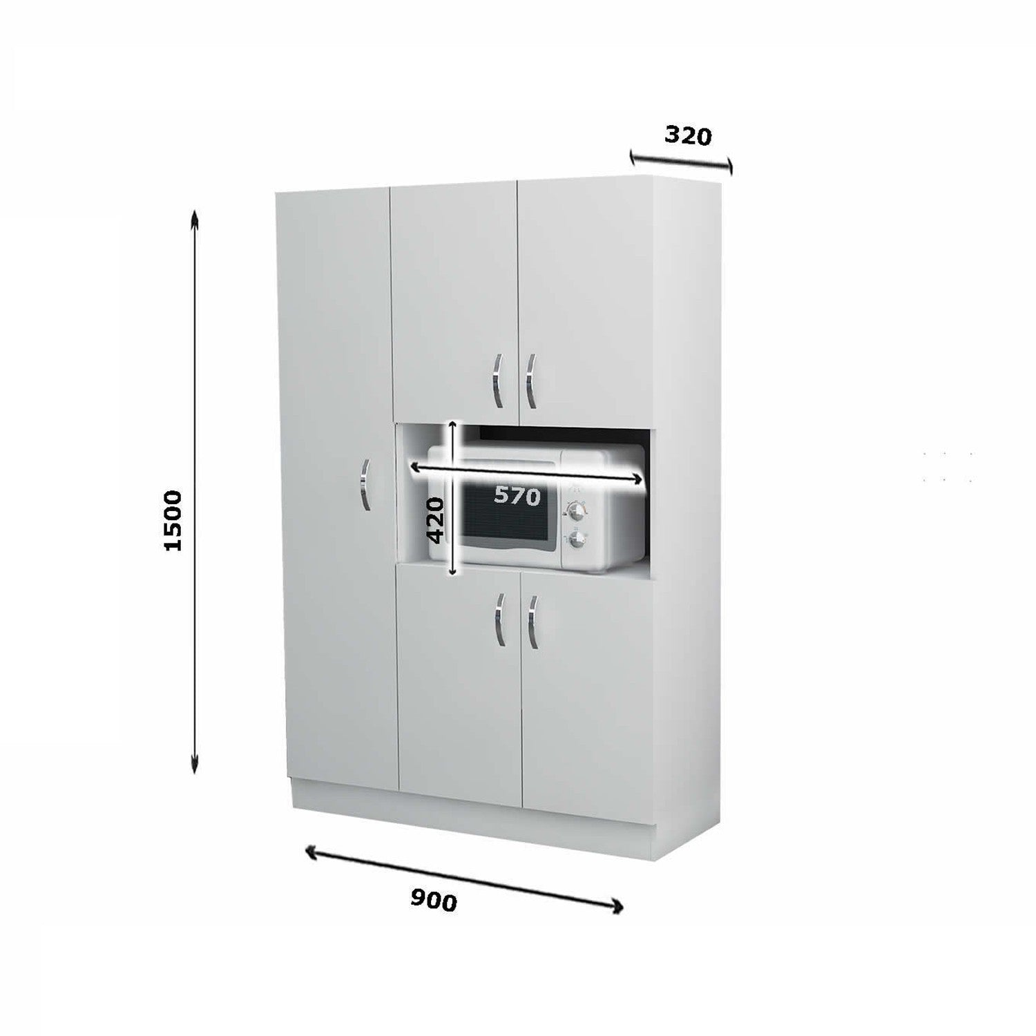 Armoire à plusieurs usage Roma - White