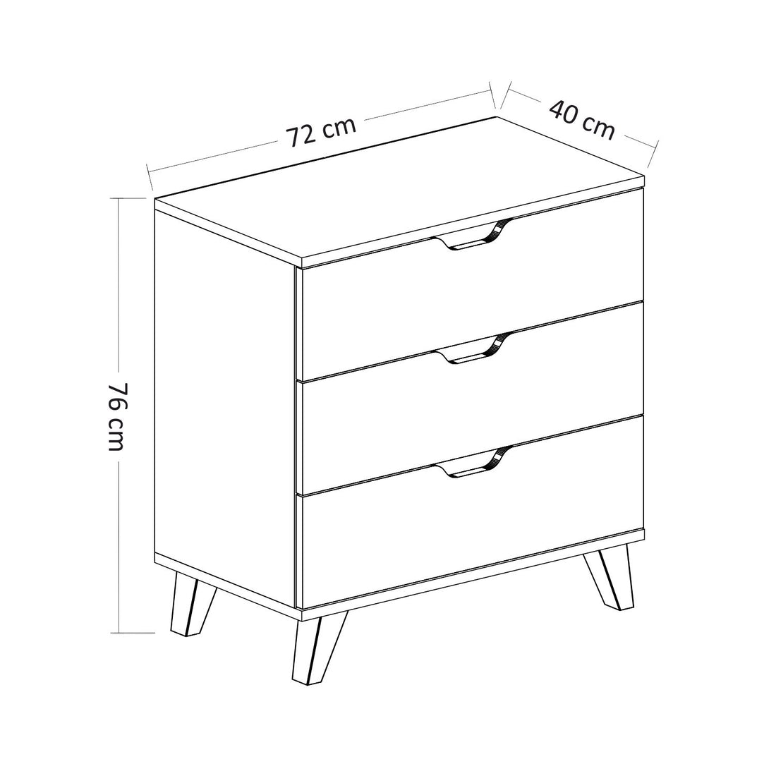 La commode Valencia 3 - White