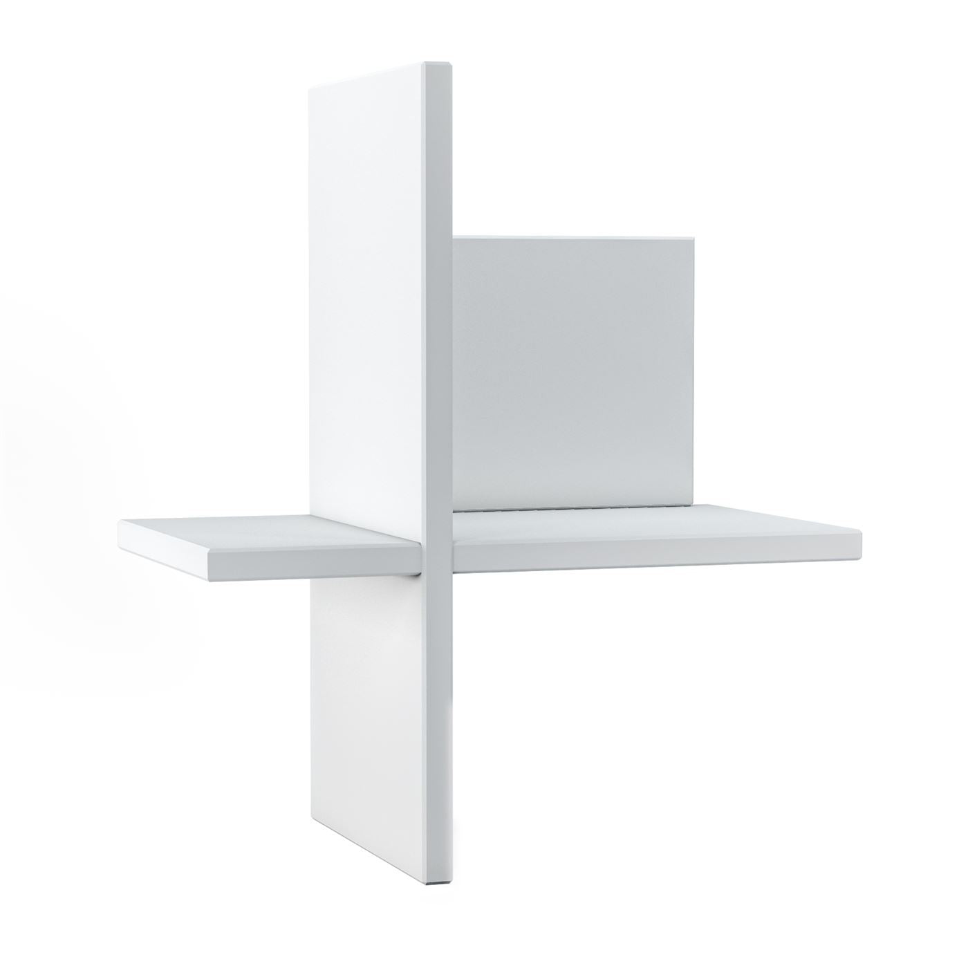 Brick Etagère murale en bois Blanc lot de 2