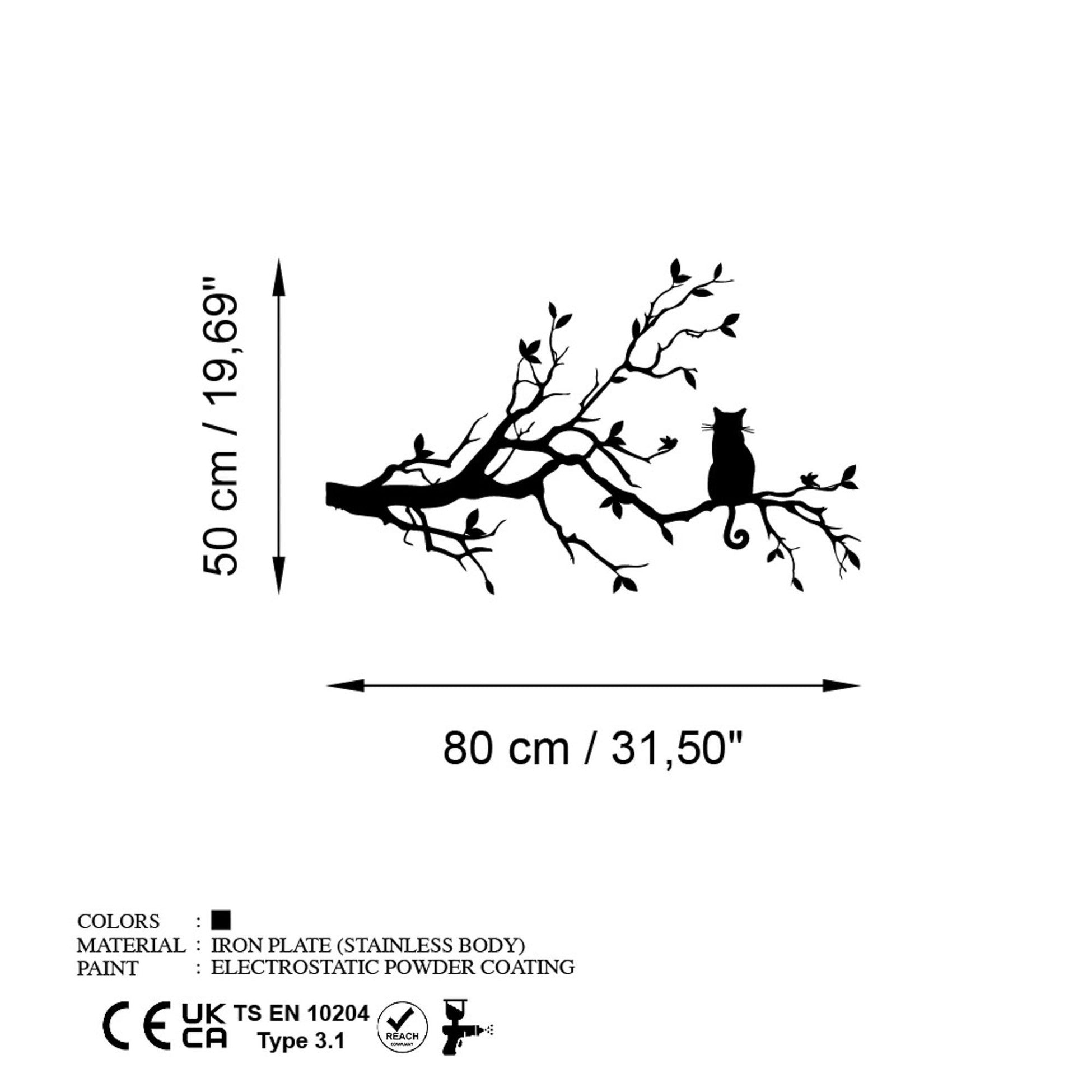 Accessoire mural en métal décoratif Cat 12