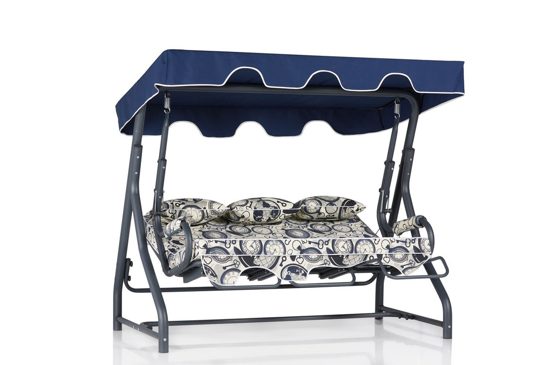 Chaise swing triple jardin Salvia 2 - Multicolor