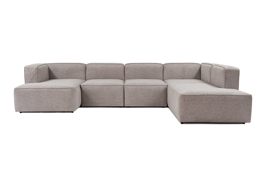 Canapé d'angle More B (M5-M1-M1-M2-M3) - Mocha