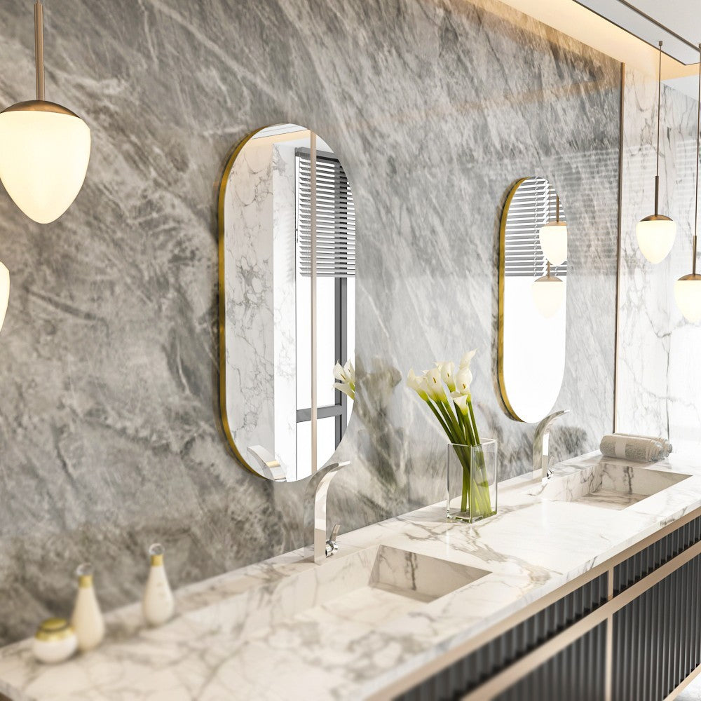 Miroir Riors - Transparent, Gold