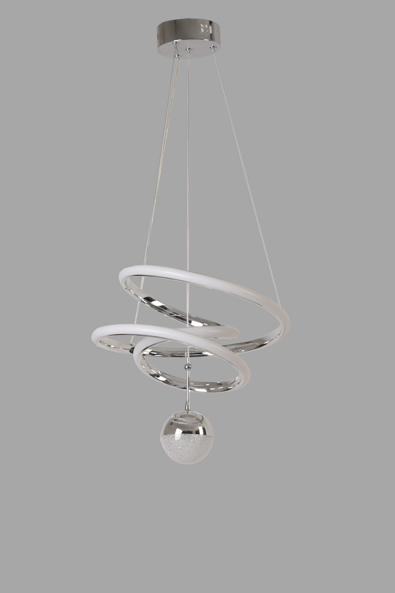 Lustre Mabel Lampe à Suspension LED Simple Chrome 3 Couleurs