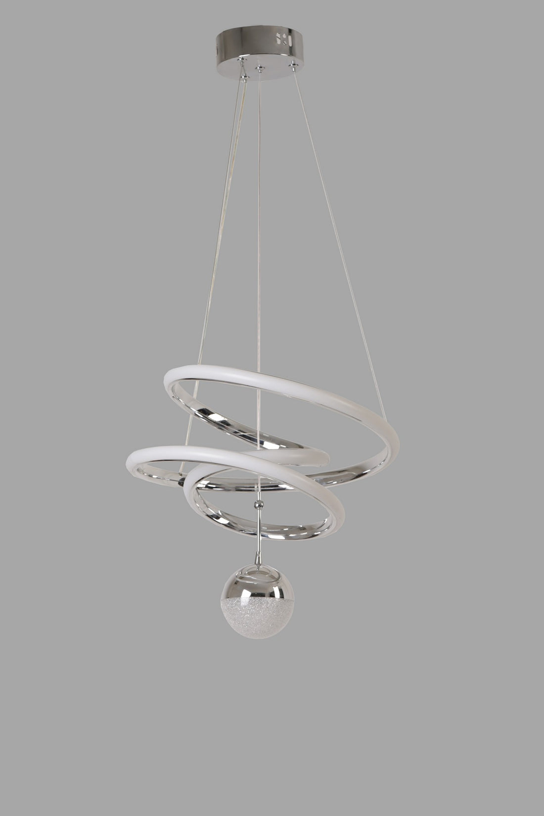 Lustre Mabel Lampe à Suspension LED Simple Chrome 3 Couleurs