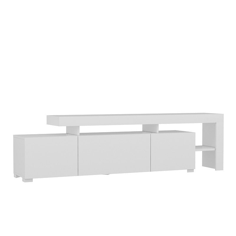 Meuble Tv design avec LED Beliz  L192cm Blanc
