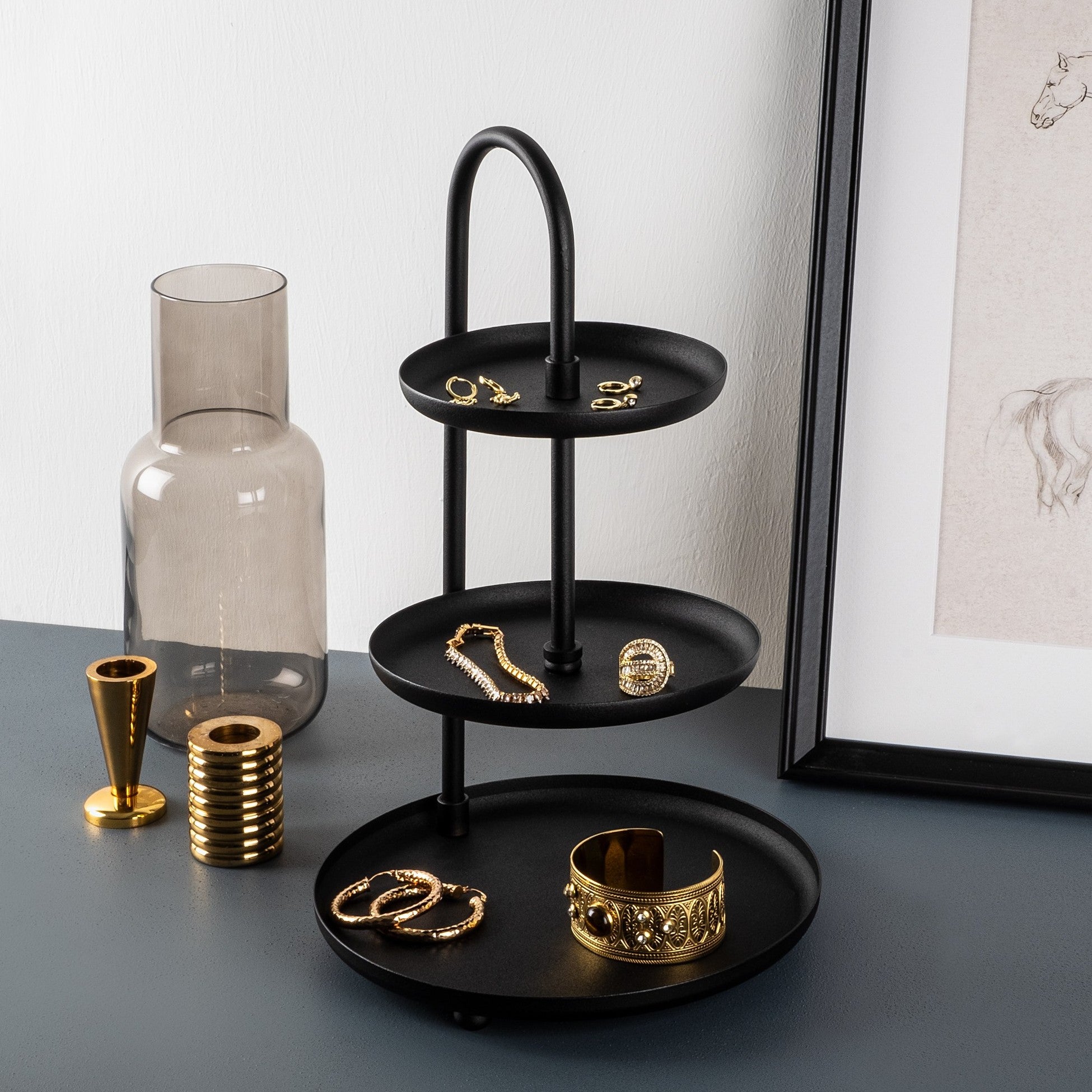 Accessoire en métal décoratif Kalkı - Black