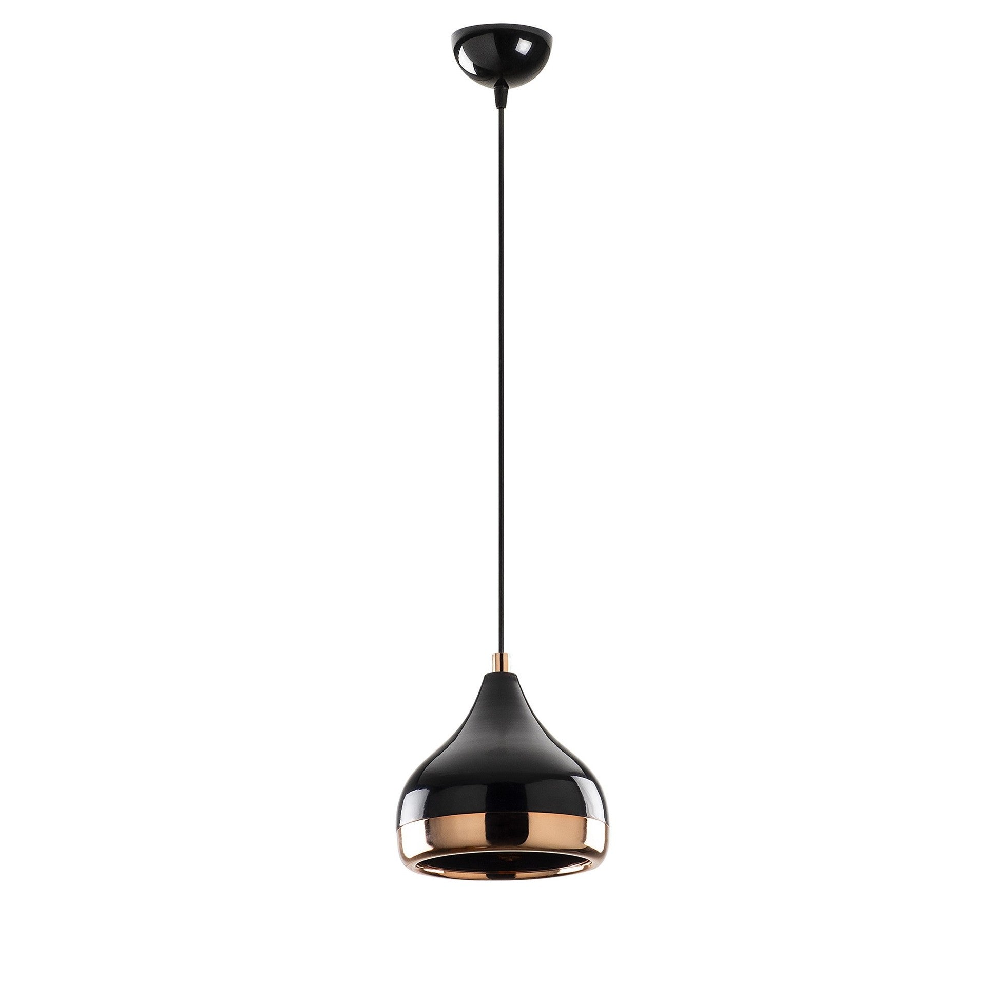 Suspension Style Moderne Acier Noir Et Cuivre Yildo