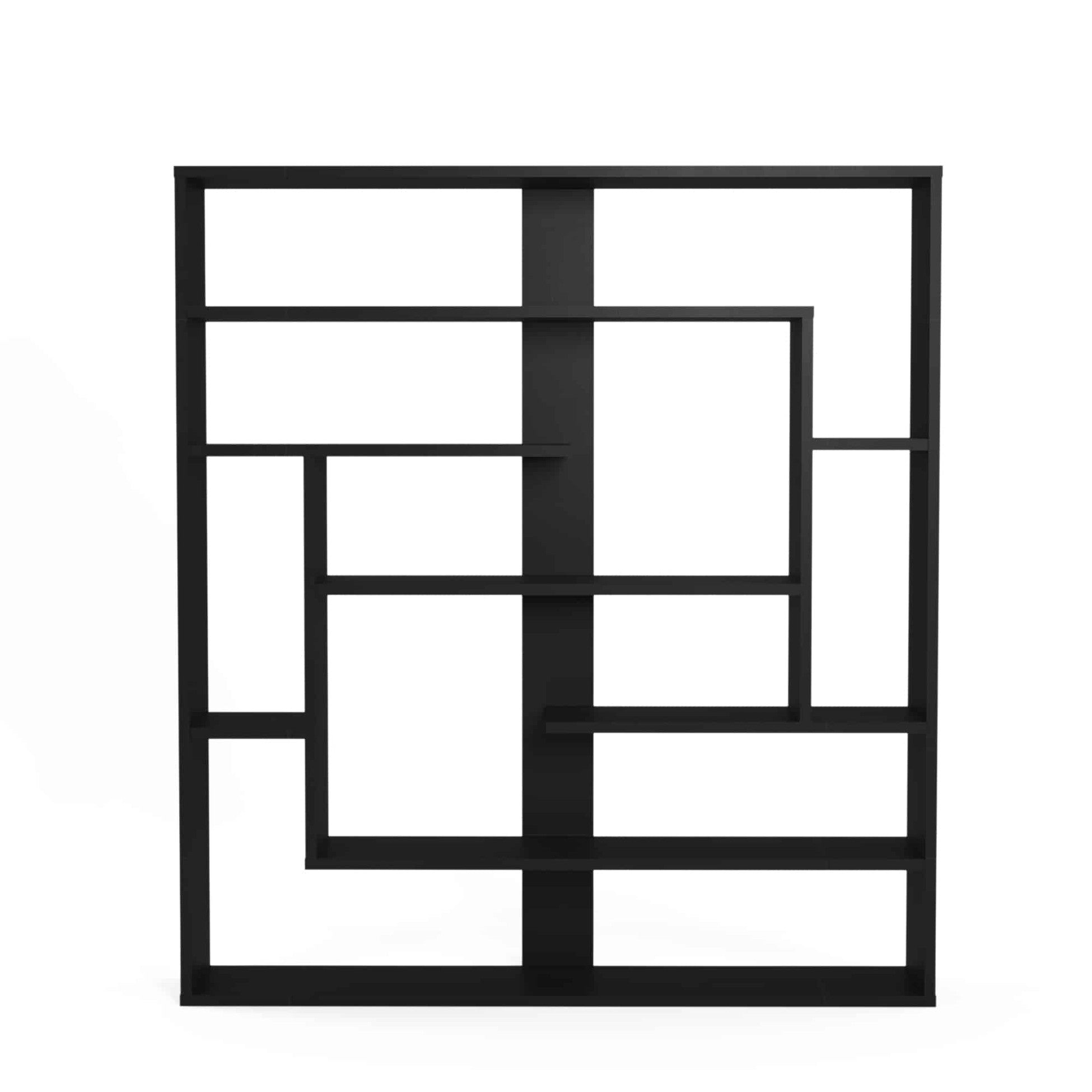 Bibliothèque noir Sebestian | Séparateur de pièce