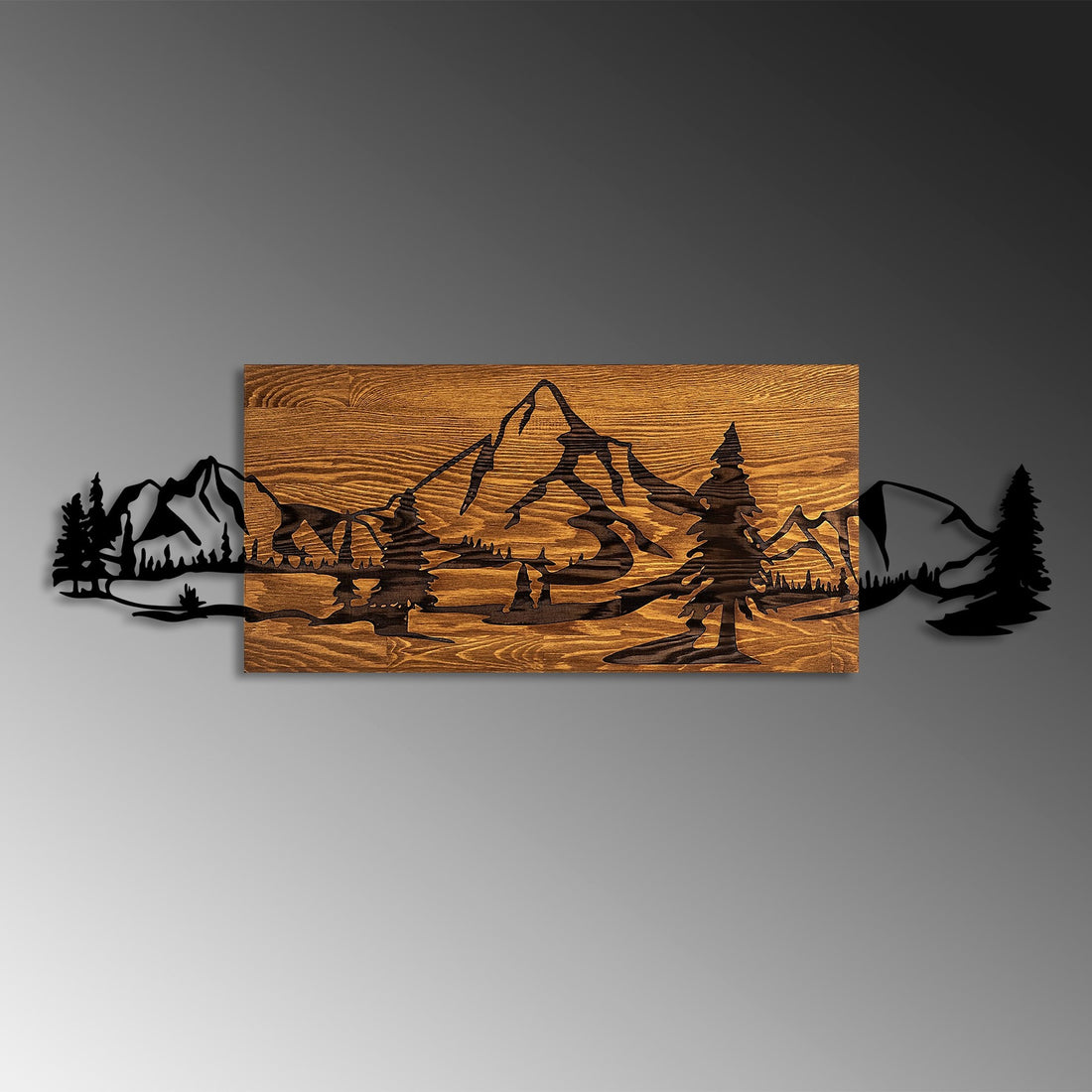 Accessoire mural en bois décoratif Mountain Range