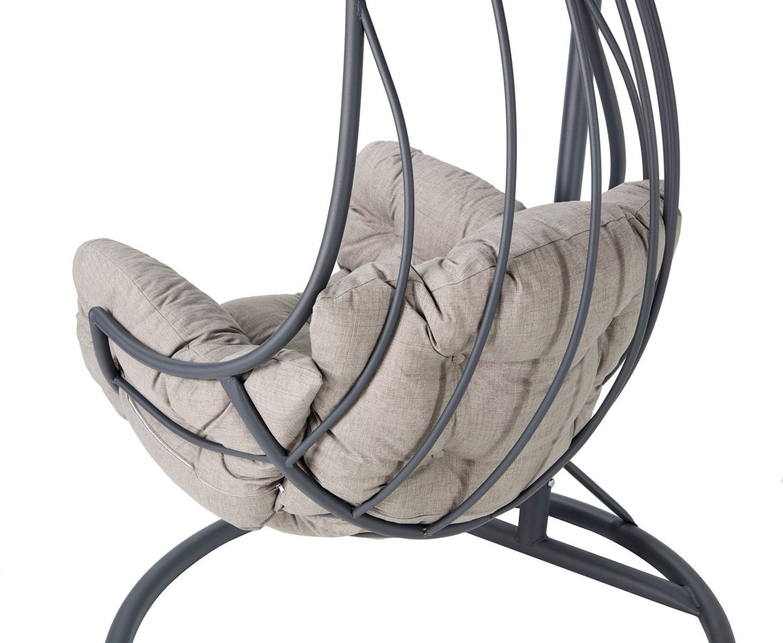 Chaise de balançoire unique de jardin Kırlangıç - Anthracite, Grey