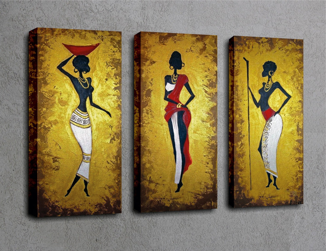 Peinture décorative en toile (3 pièces) UC024