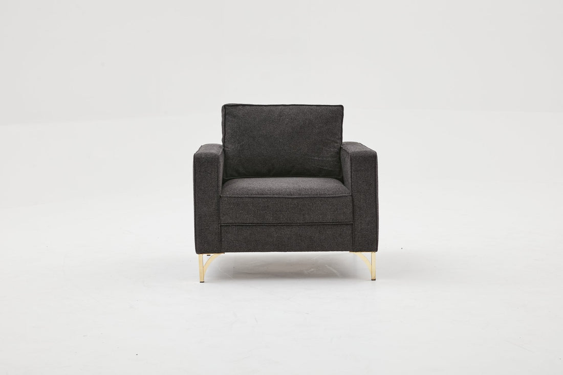 Canapé 1 place Berlin - Anthracite, Gold