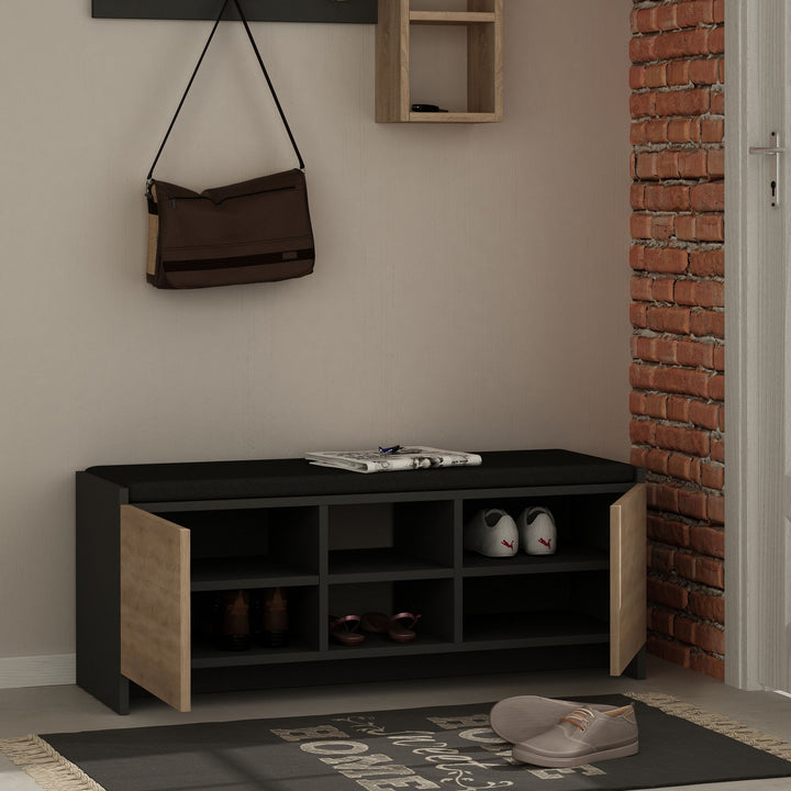 Meuble à chaussures Zulla - Anthracite, Sonomo