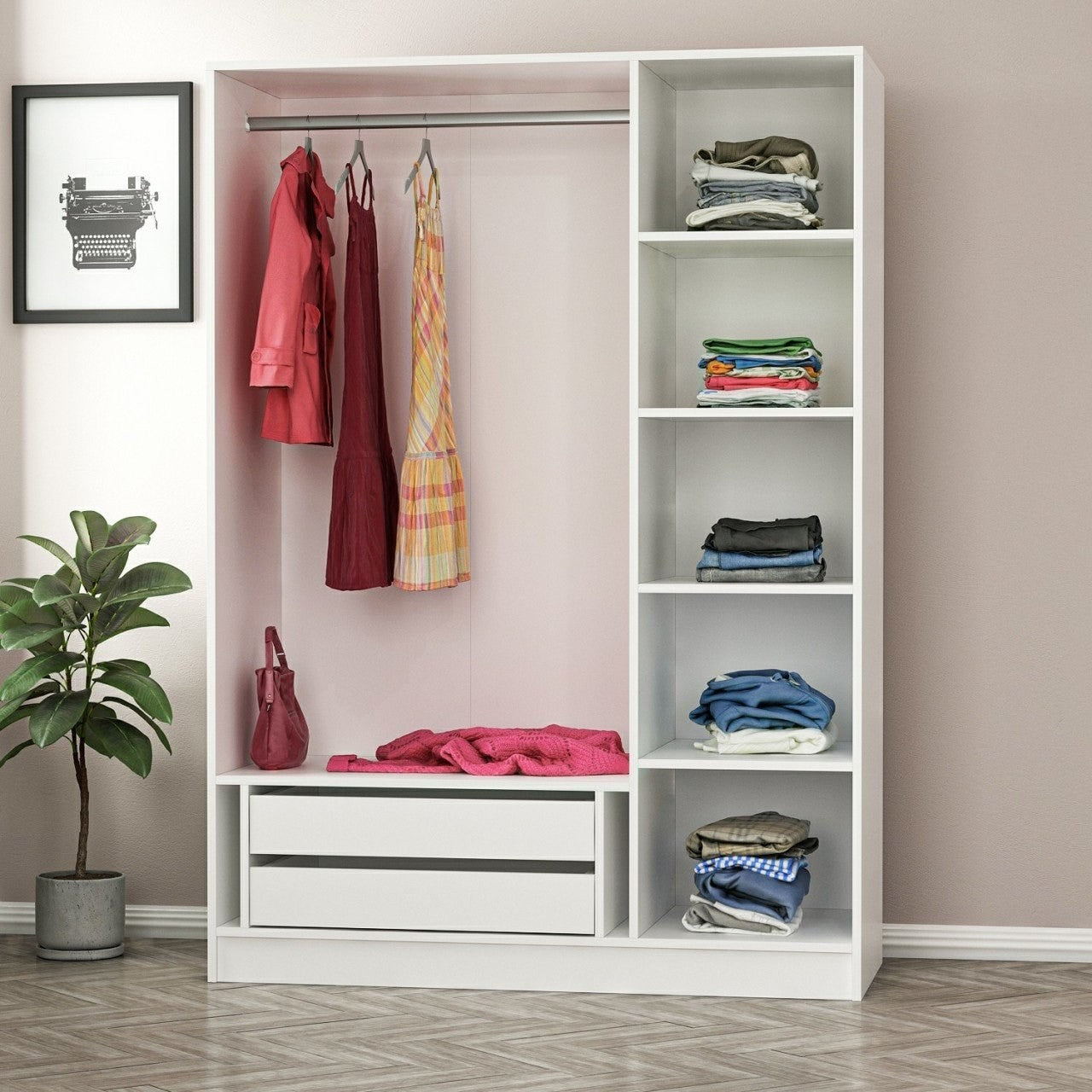 Armoire Kale White Black - 2273