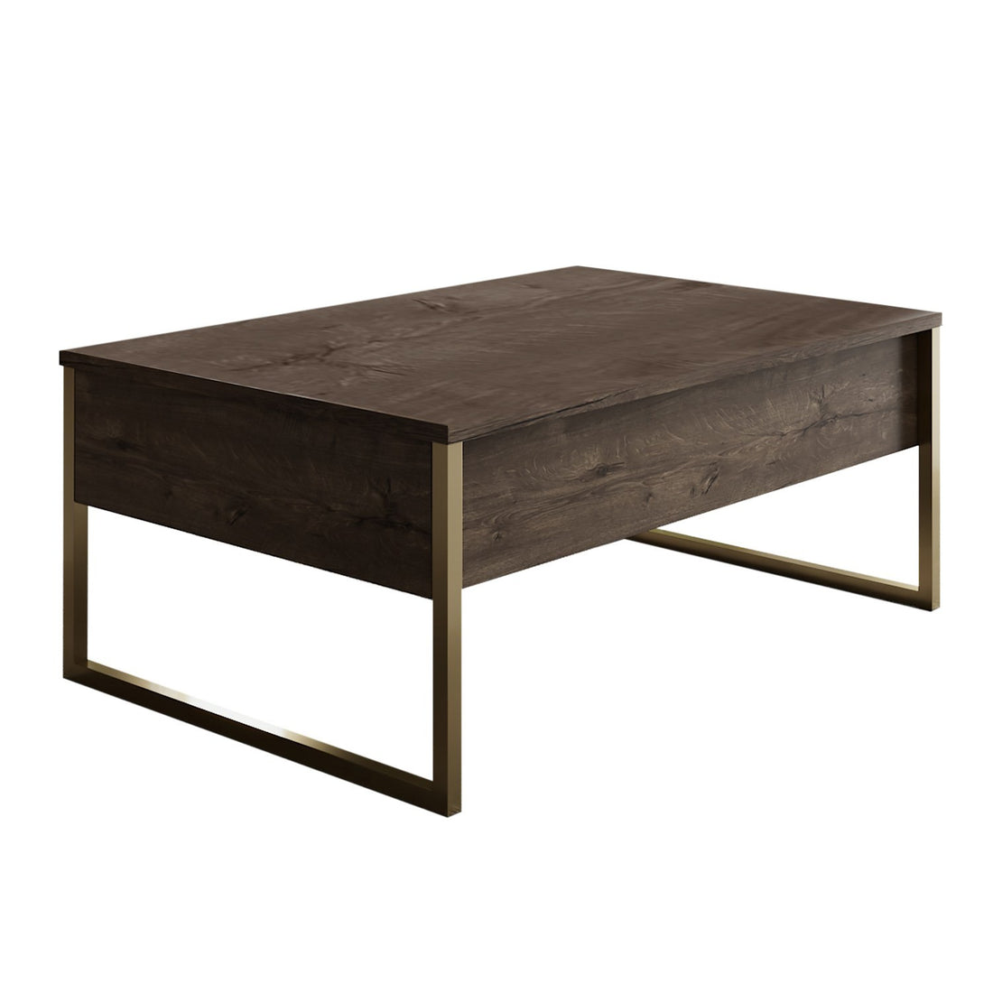 Table basse Luxe - Walnut, Gold