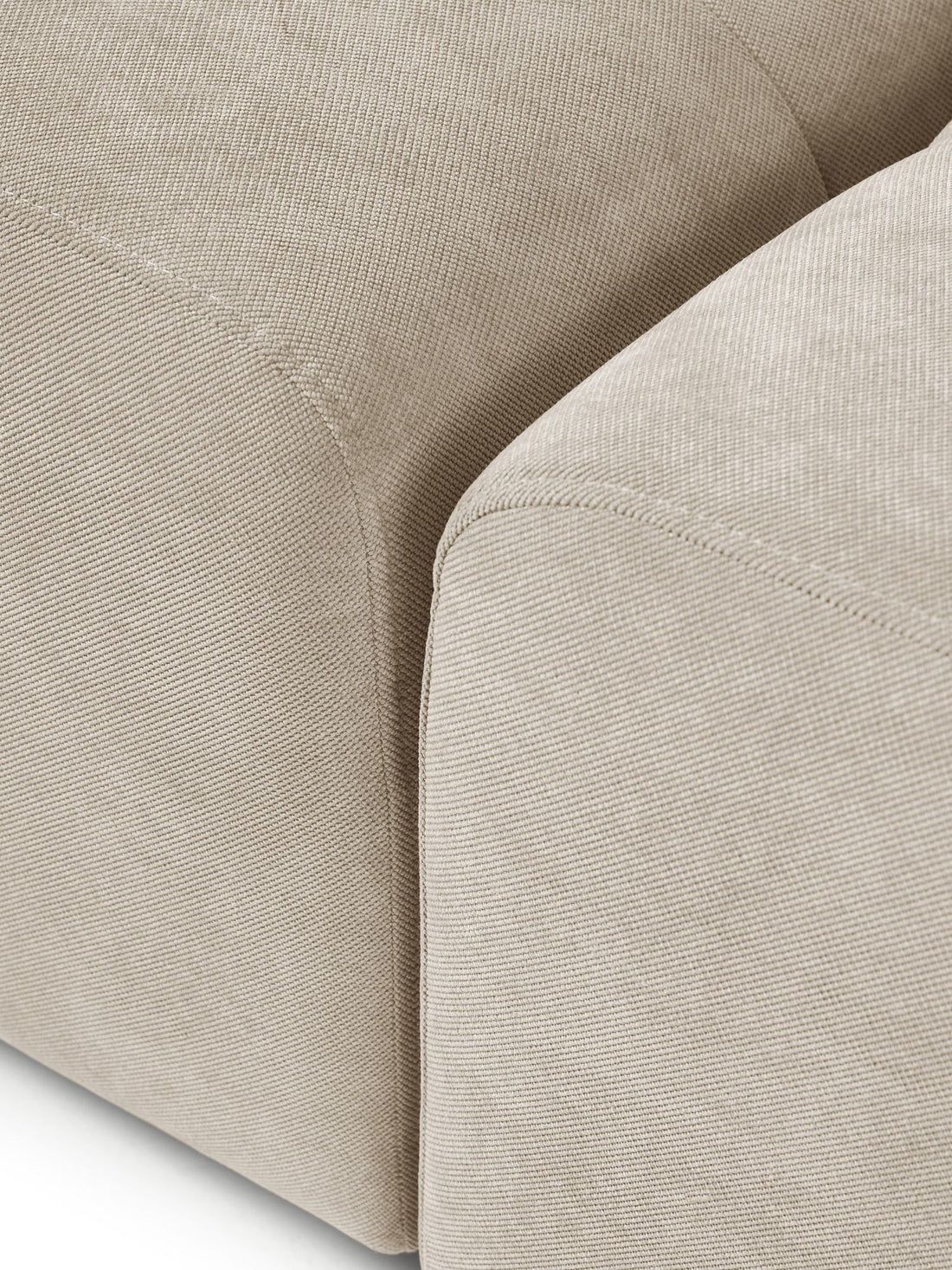 Canapé modulable 4 places en tissu avec pouf Pietro