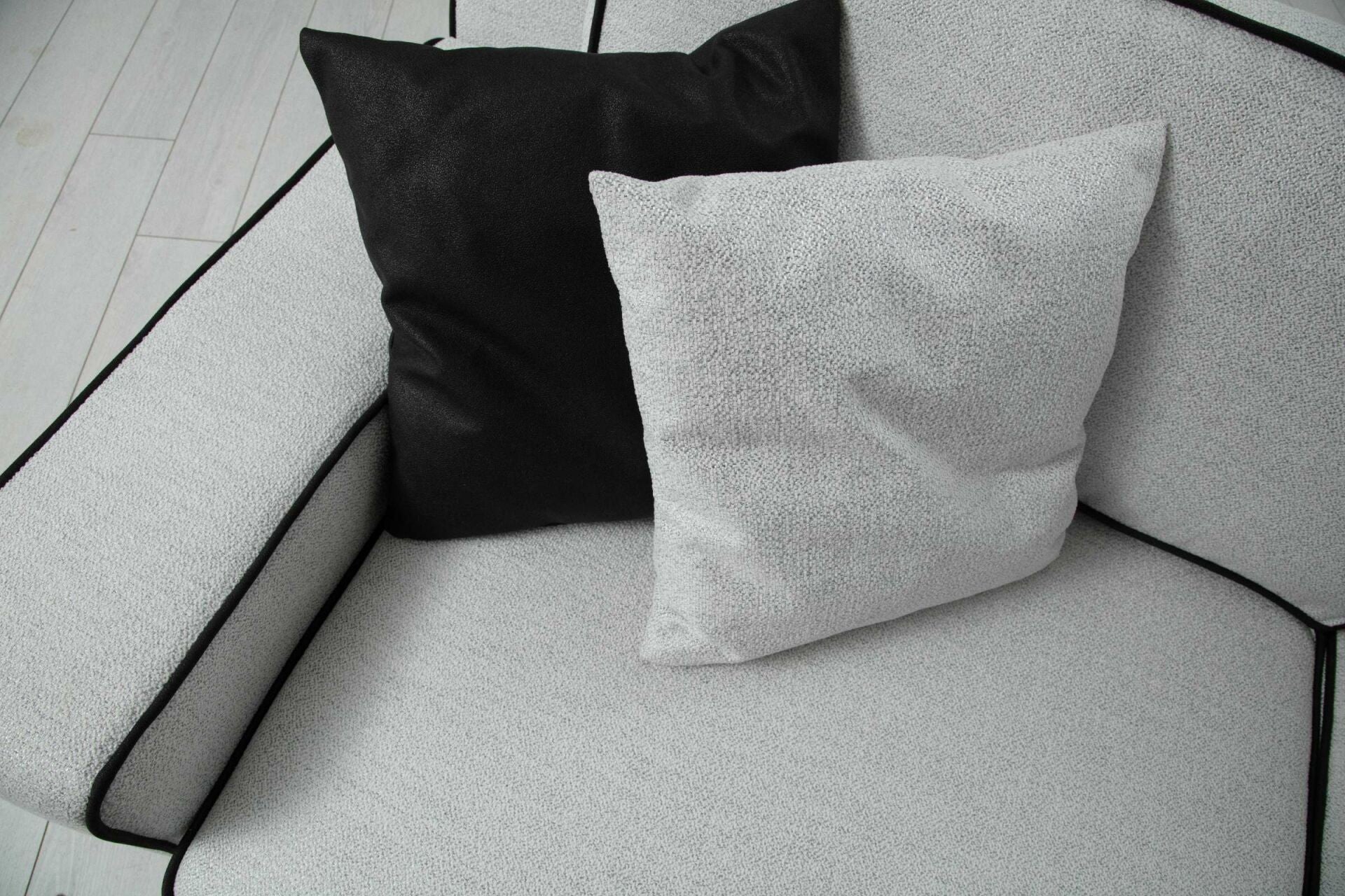 Canapé à 3 places Noir 3 - Ares White