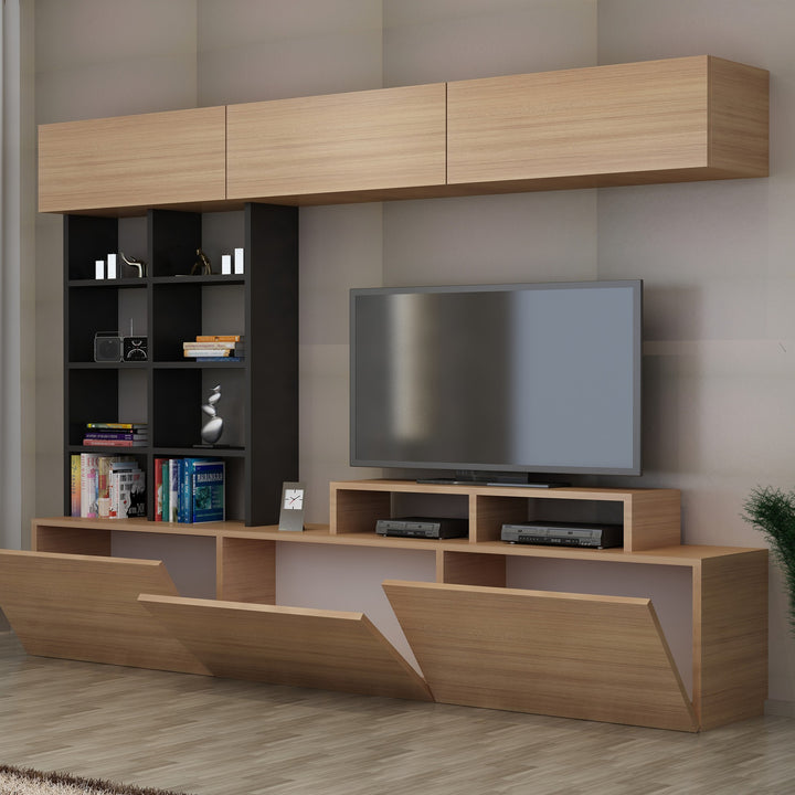 Unité de télévision Sasa - Teak, Black