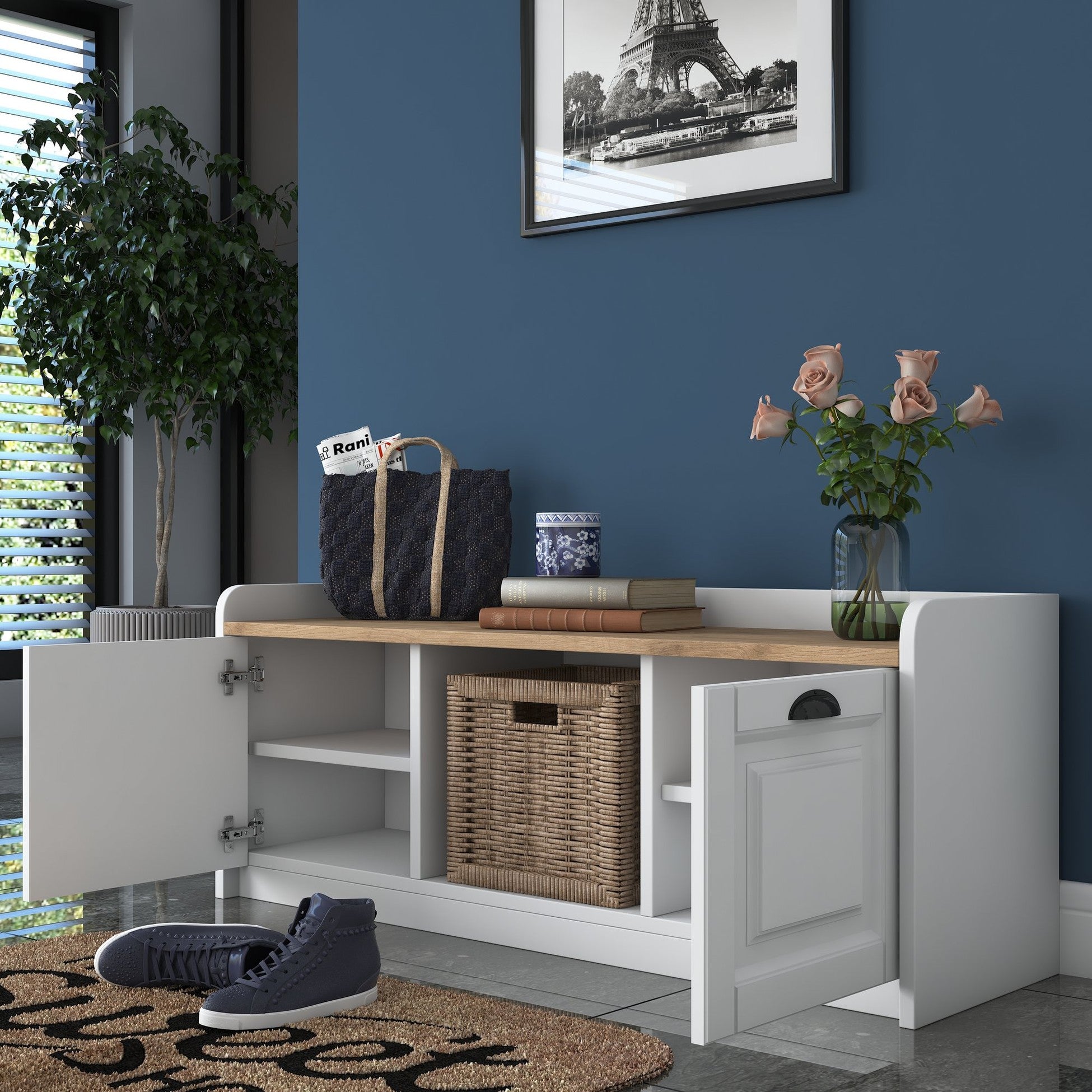 Meuble à chaussures P2 - 1808 - Walnut