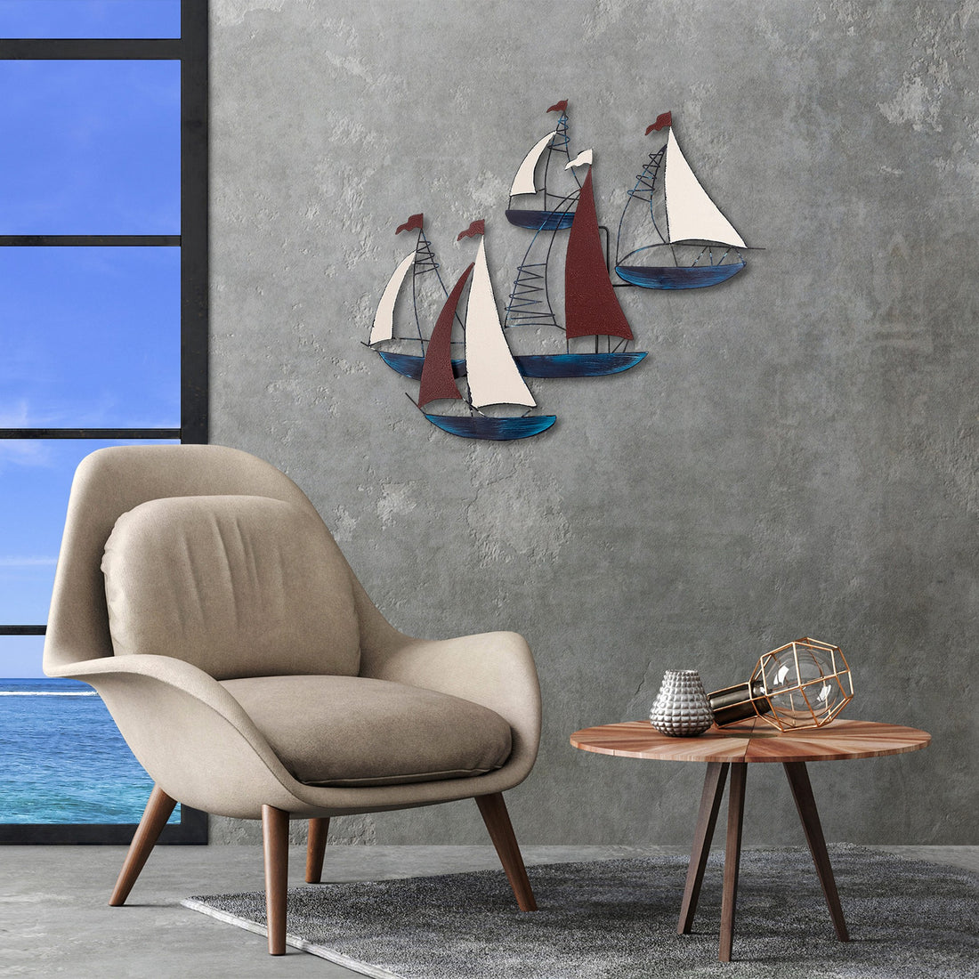 Accessoire mural en métal décoratif Kadirga