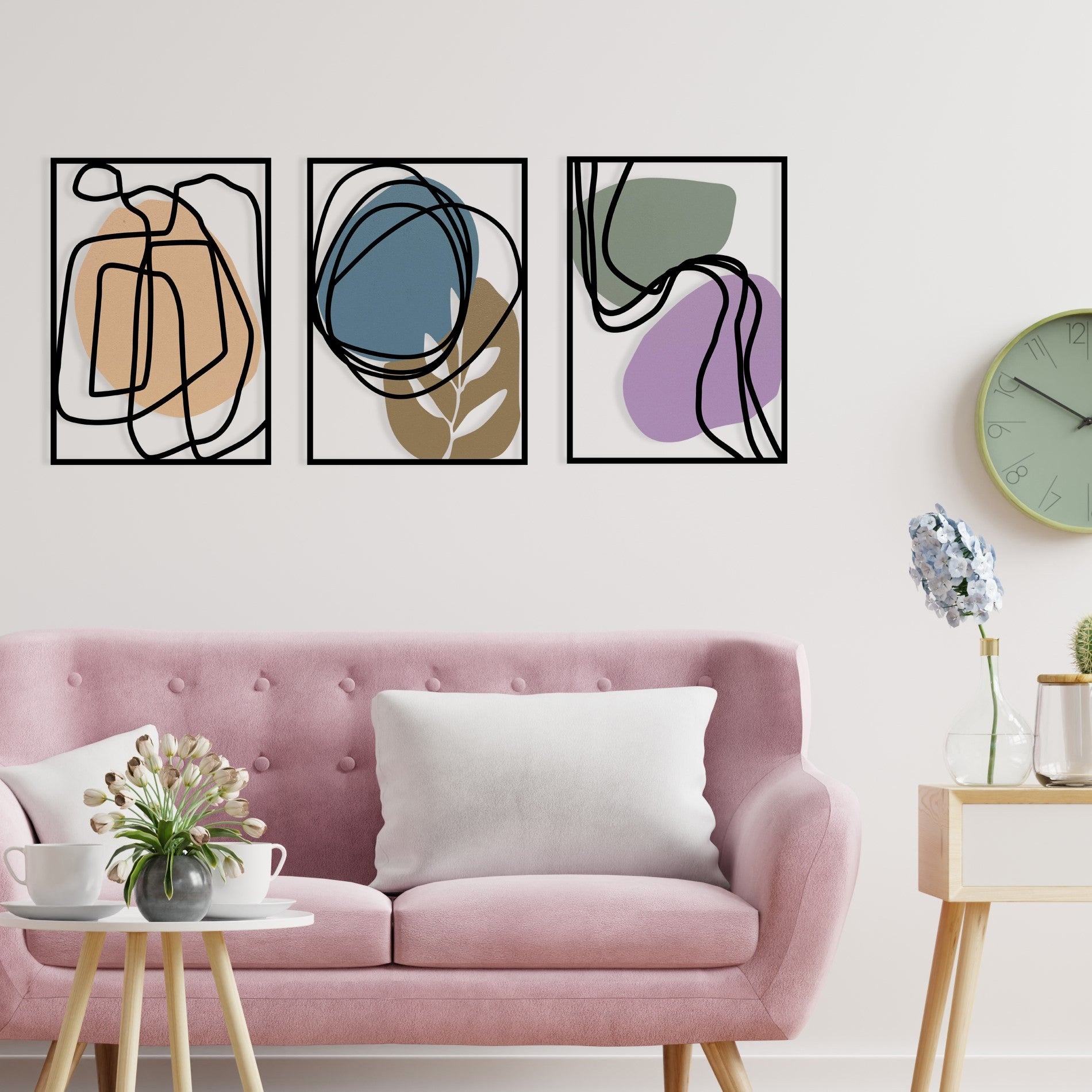 Accessoire mural en métal décoratif Viyana