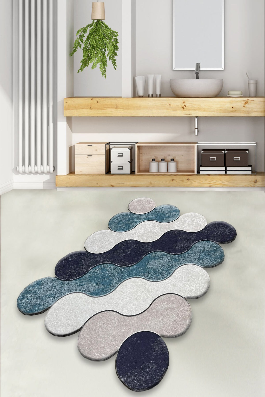 Tapis de bain Circle - Blue