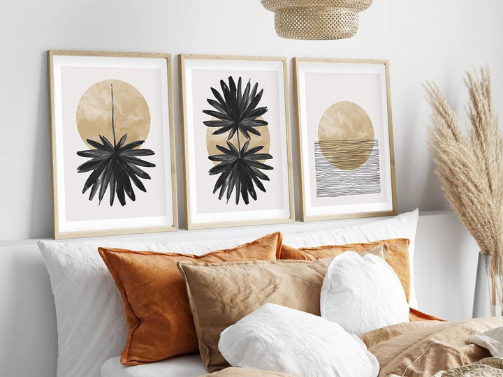 Peinture mdf encadrée décorative (3 pièces) Huhu210 - 50 x 70