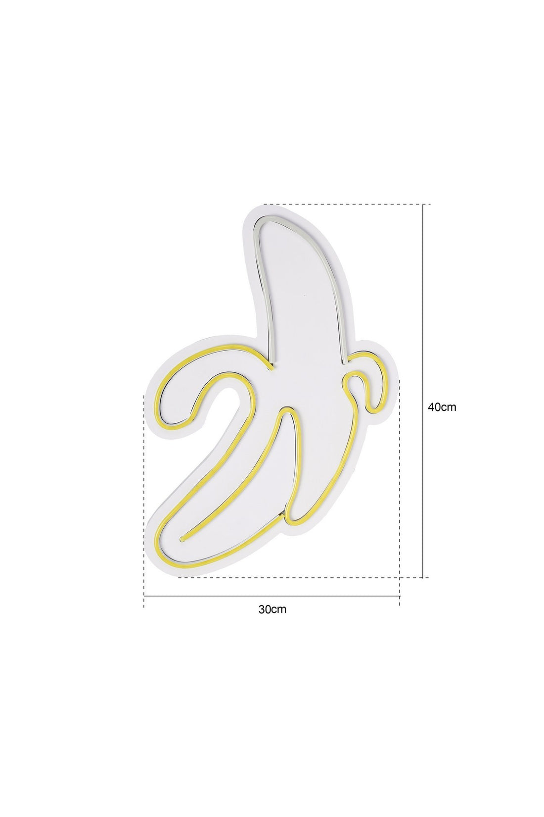 Éclairage LED en plastique décoratif Banana - Yellow
White
