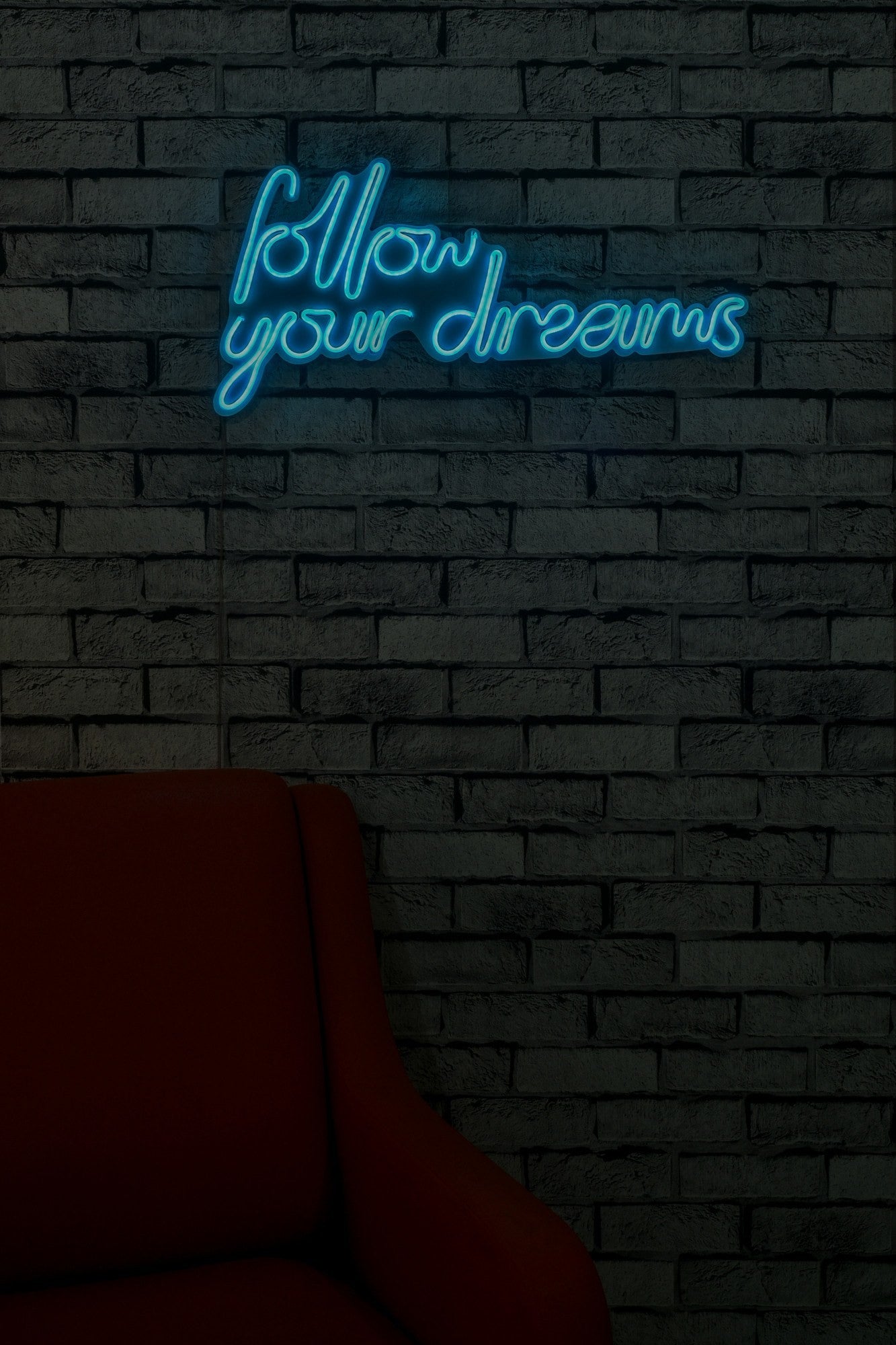 Éclairage LED en plastique décoratif Follow Your Dreams - Blue